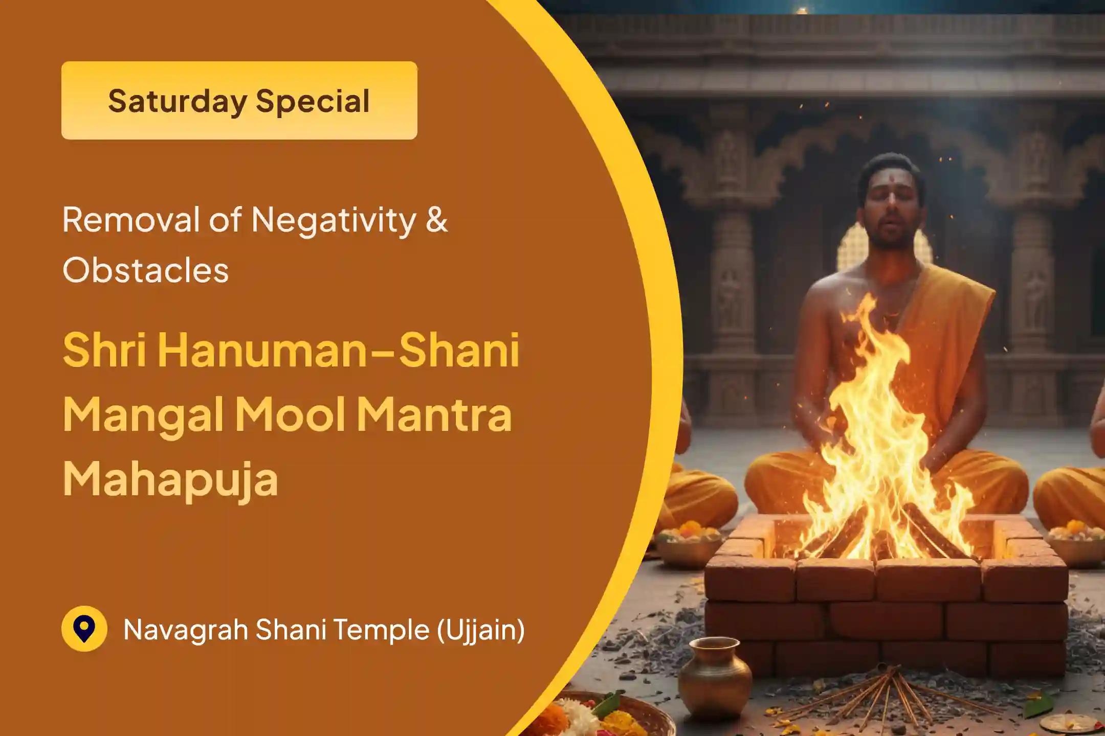 🪔 Experience the combined spiritual power of 21,000 Hanuman Gayatri Mantras, 23,000 Shani Mool Mantras, and 18,000 Mangal Mool Mantras chanted by 21 Brahmins on Saturday 🪔