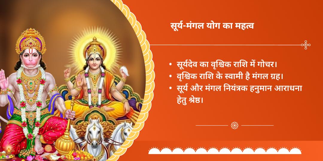 वृश्चिक संक्रांति मंगल नियंत्रक हनुमान एवं सूर्य चढ़ावा