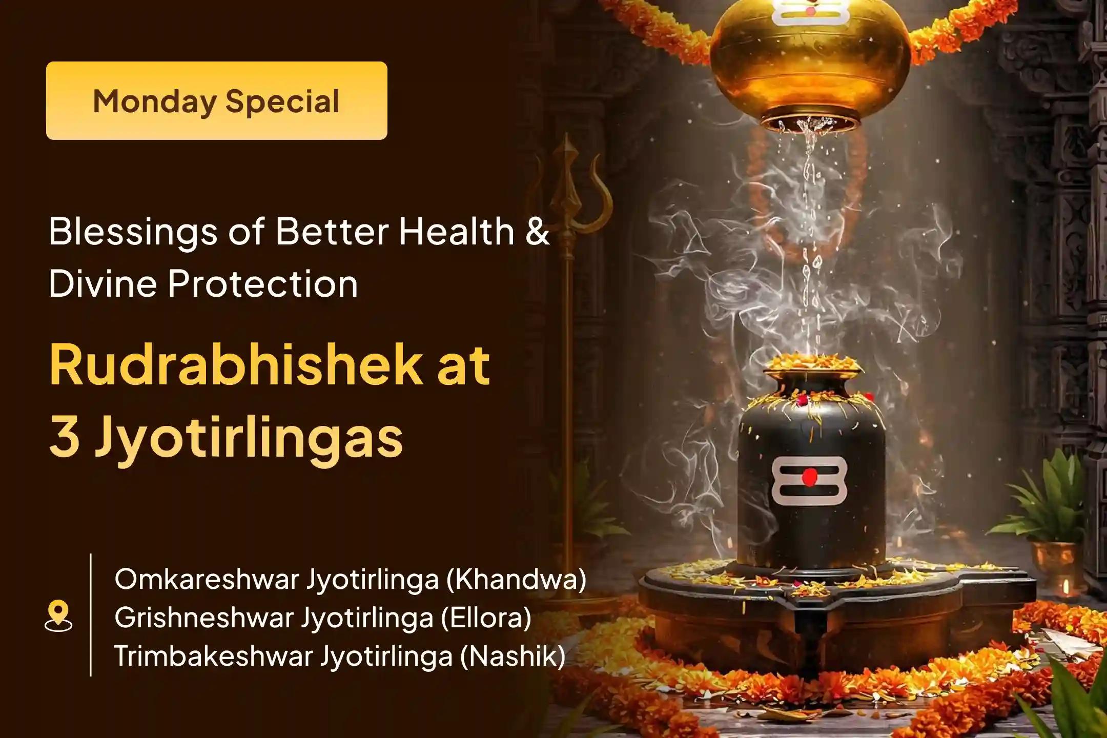 🕉️ Rudrabhishek and Rudra Havan at 3 Sacred Jyotirlingas on the Same Day - Receive Mahadev’s Divine Blessings for Better Health 🔱