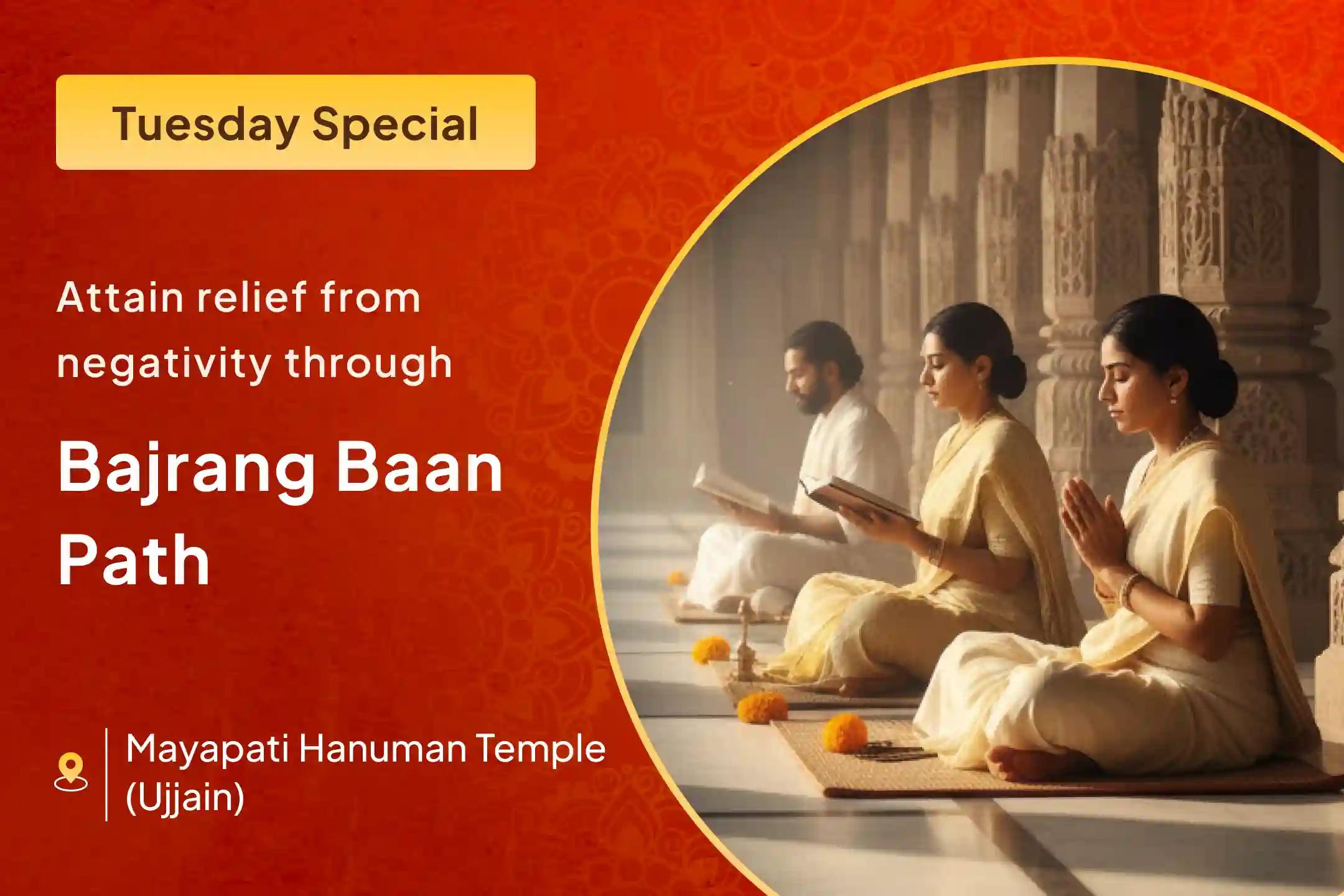 Participate in the sacred Bajrang Baan Path at Hanuman Garhi Temple 🛕 to receive Sankat Mochan’s blessings for the destruction of negativity and hidden enemies, and attain divine protection 🕉️✨