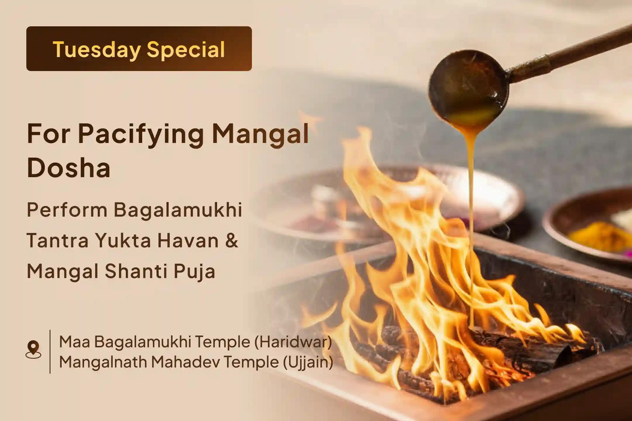 ✨ A special Anushthan of Maa Bagalamukhi this Tuesday and Lord Mangal to protect against Mangal Dosha and get relief from negativity 🔥