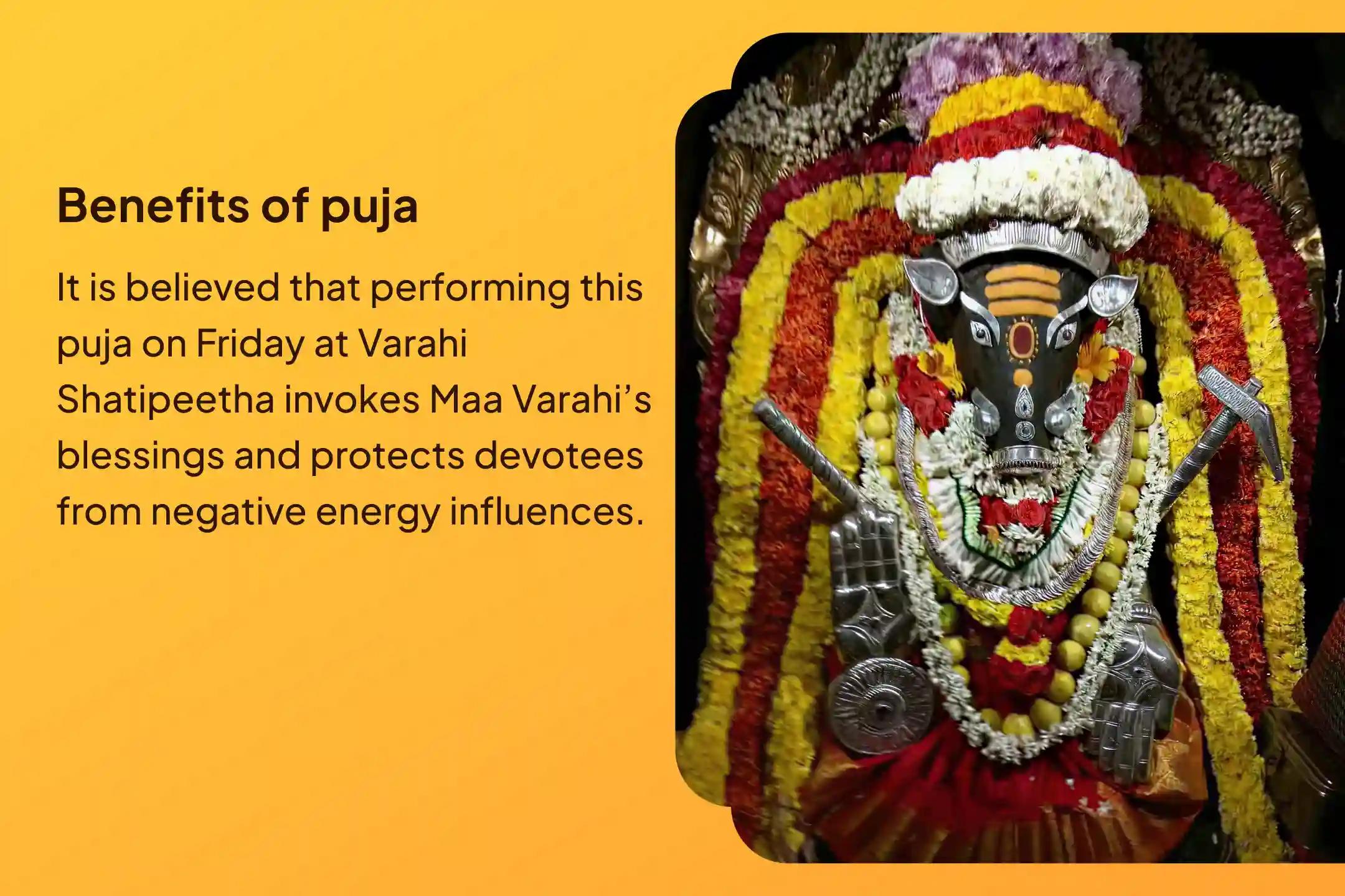 Participate in the Friday Varahi Devi Shaktipeetha Special Varahi Stuthi, Varahi Ashtottaram, and Varahi Devi Kavacham For Protection from the evil eye and negative energies.