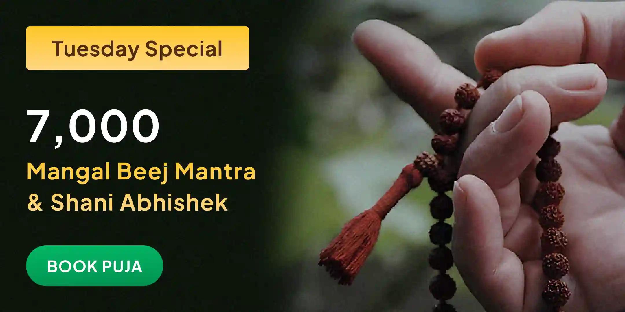 7,000 Mangal Beej Mantra Jaap Havan and Shani Til Tel Abhishek