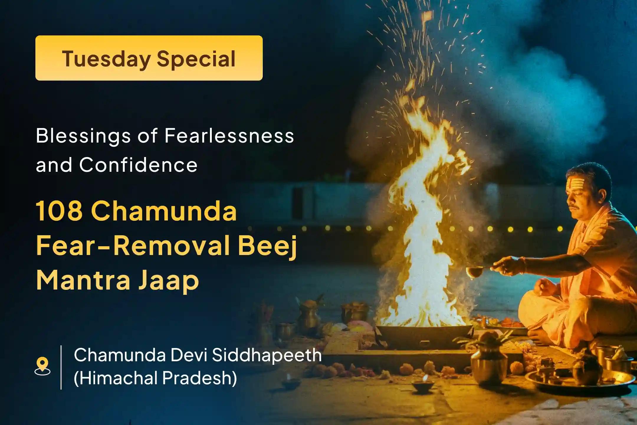 ✨Do you often feel fearful, or sense heaviness in your heart for no reason?🌙  Here comes a golden opportunity to surrender yourself at the feet of Maa Chamunda