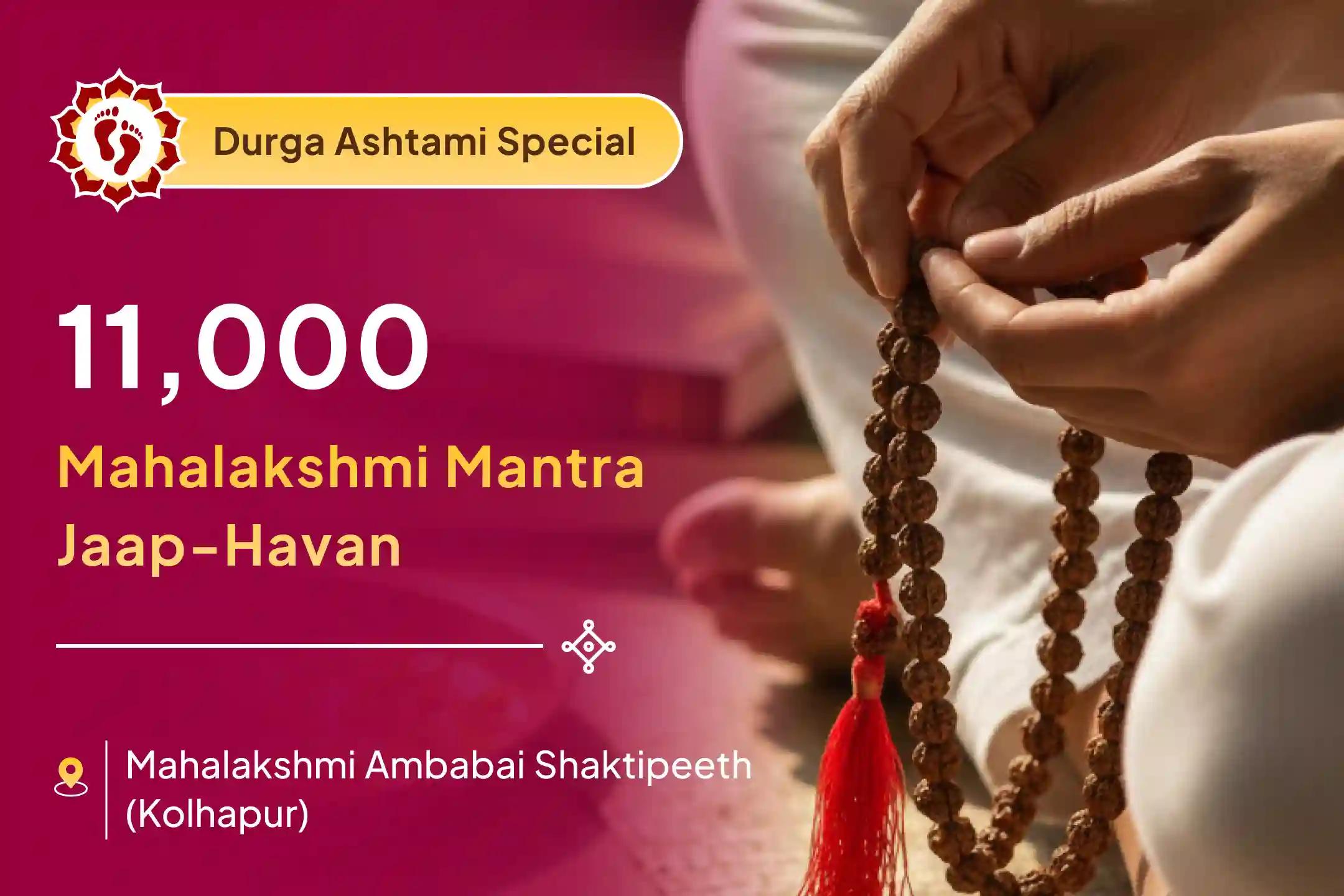 💰Experience the divine power of 11,000 Mahalakshmi Mantra Jaap and Vaibhav Lakshmi Puja on the auspicious union of Durga Ashtami and Friday!