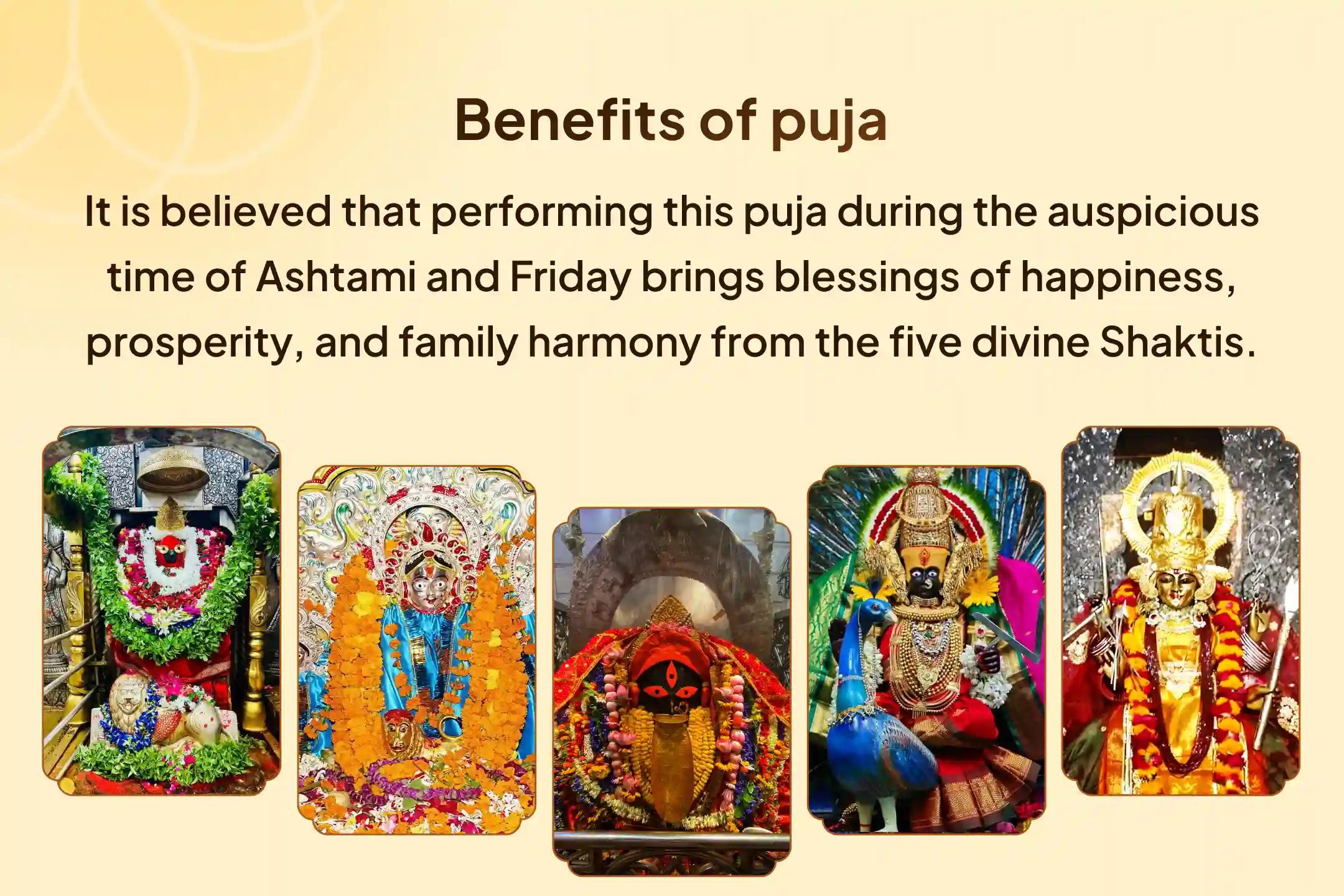  🕉️ On the auspicious combination of Friday and Monthly Durga Ashtami, receive the divine blessings of protection and prosperity through a grand Mahayagya at 5 sacred Shaktipeeths 🕉️