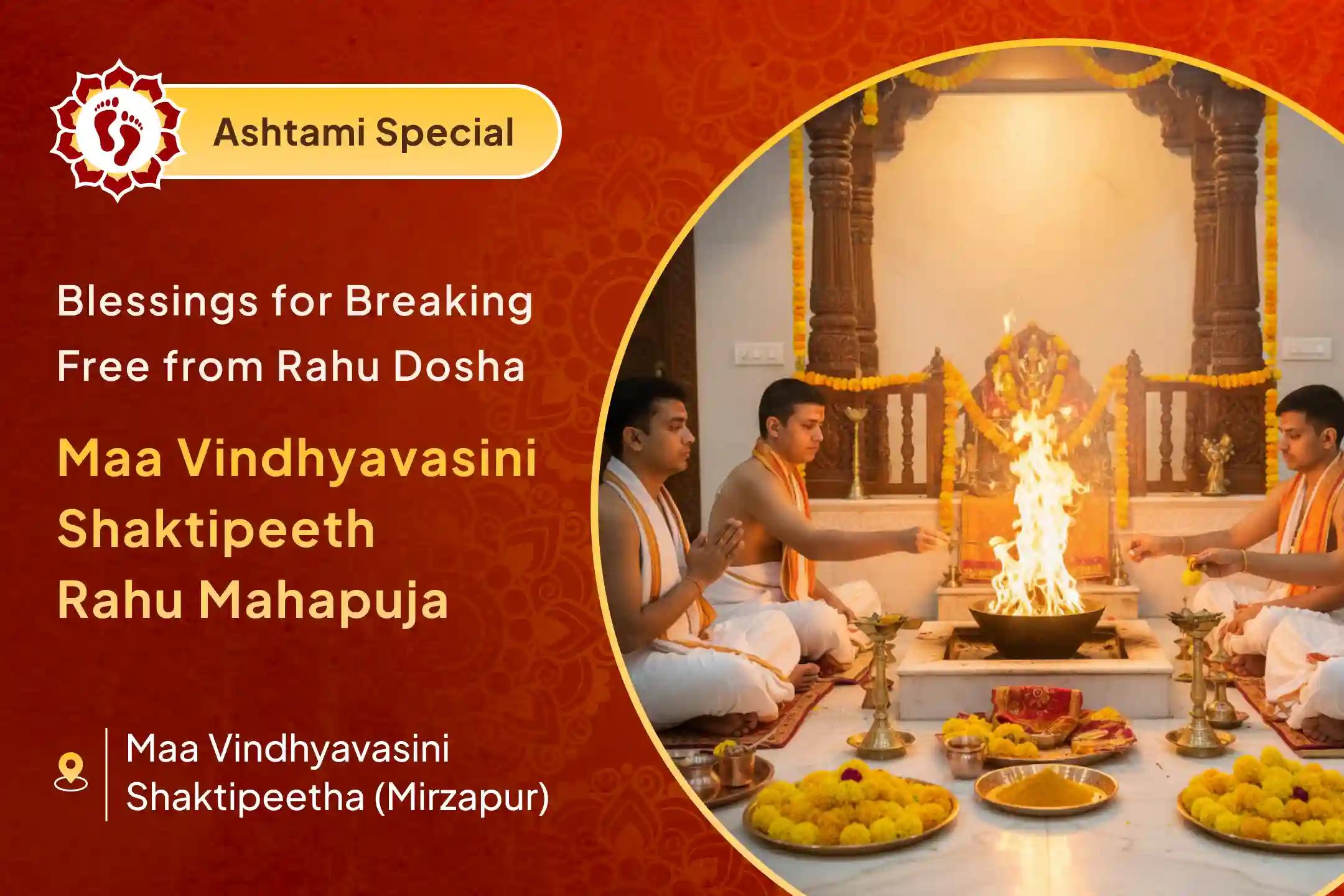 🌺 On Ashtami, surrender to Maa Vindhyavasini’s Shakti - seek freedom from Rahu Dosha, hidden negativity, and obstacles blocking peace and progress