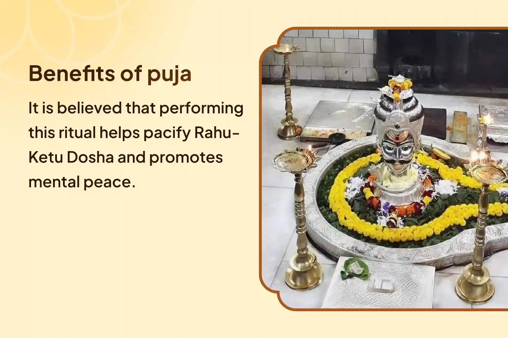 🙏 Receive the blessings of fearlessness and prosperity through Rudrabhishek with Kaal Sarp Dosha Shanti Puja