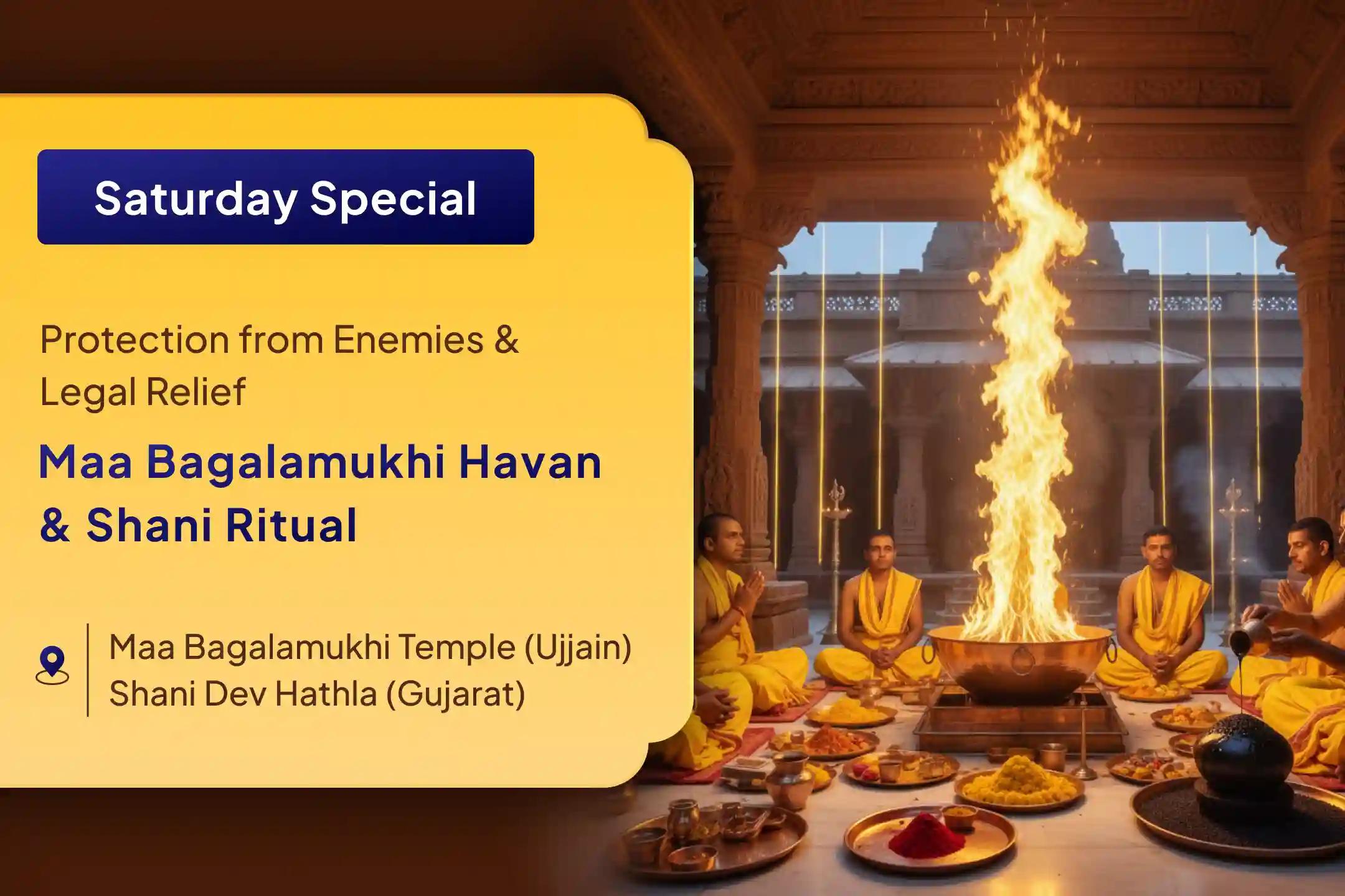 ⚖️ A divine opportunity to worship Maa Bagalamukhi and Lord Shani for victory over enemies and success in legal matters 🙏🔱