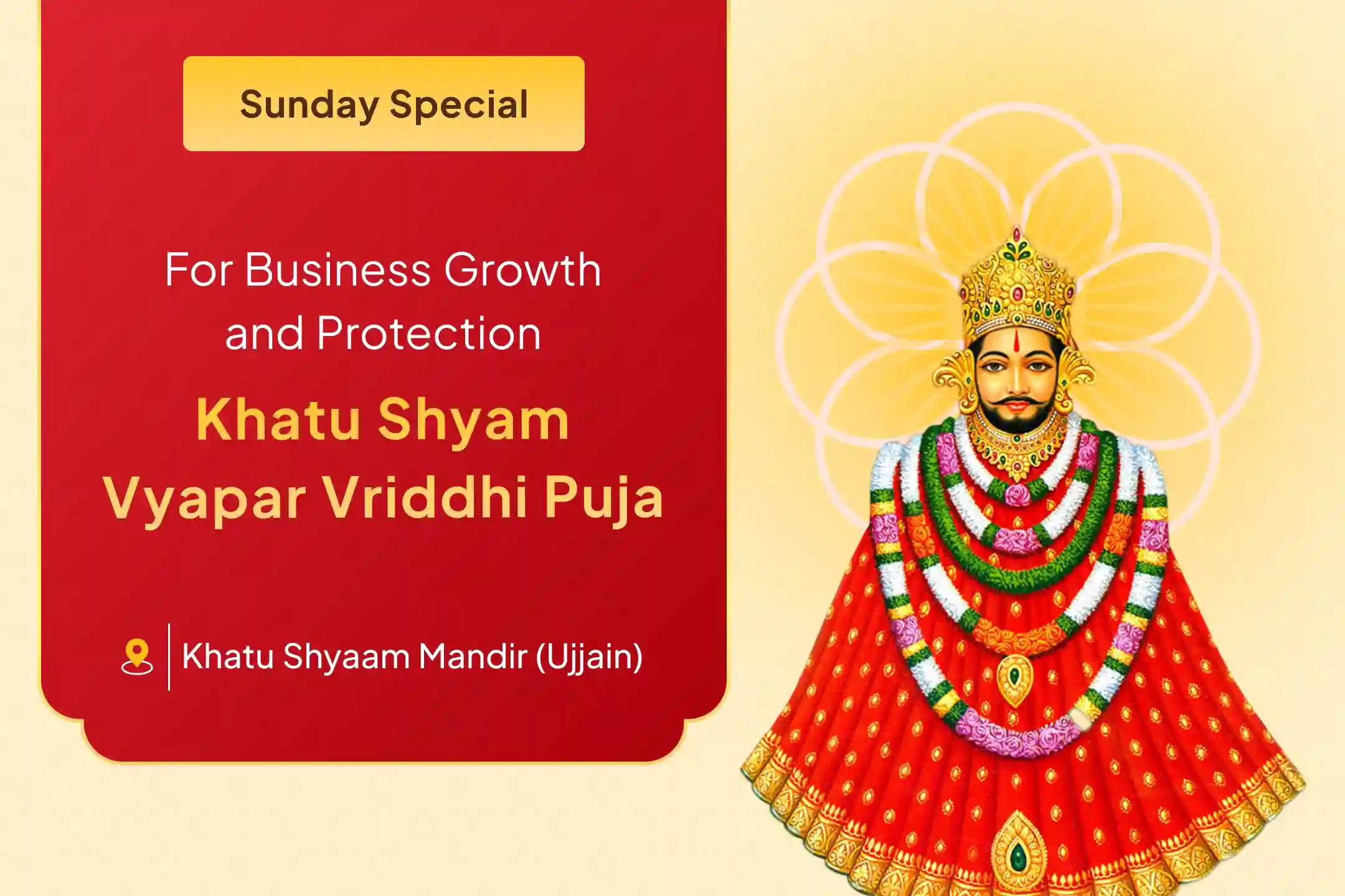 💰 This Sunday, join the Khatu Shyam Udyog Lakshmi Vandana, Vyapar Vriddhi Sankalp, and Tilak Shringar Seva to receive divine blessings for business growth and financial stability 🌺✨