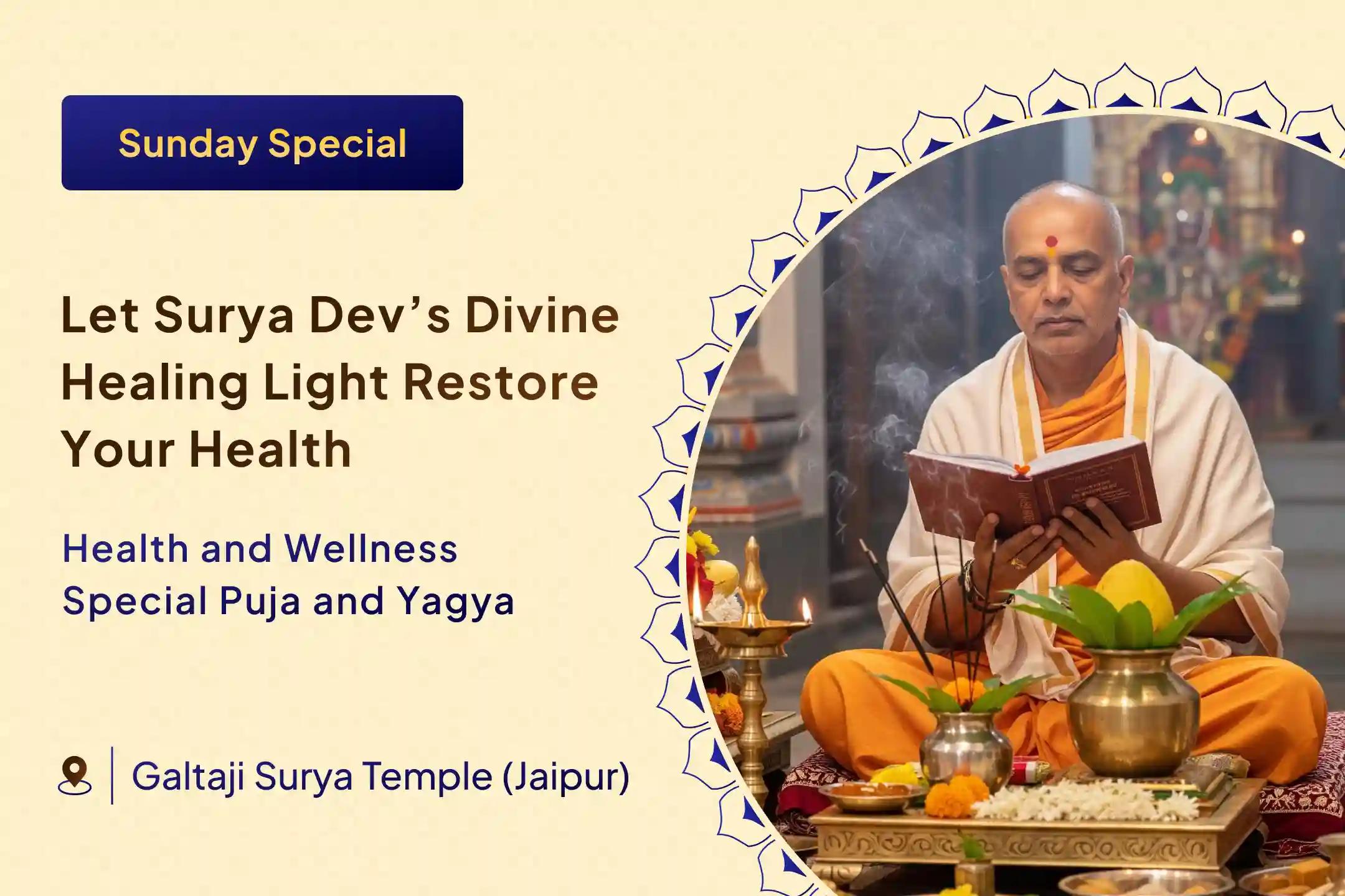 🕉️✨ Receive Lord Surya’s divine blessings for health and long life! 🙏💫 Participate in the Special Puja for Physical and Mental Well-being 🌿🔥