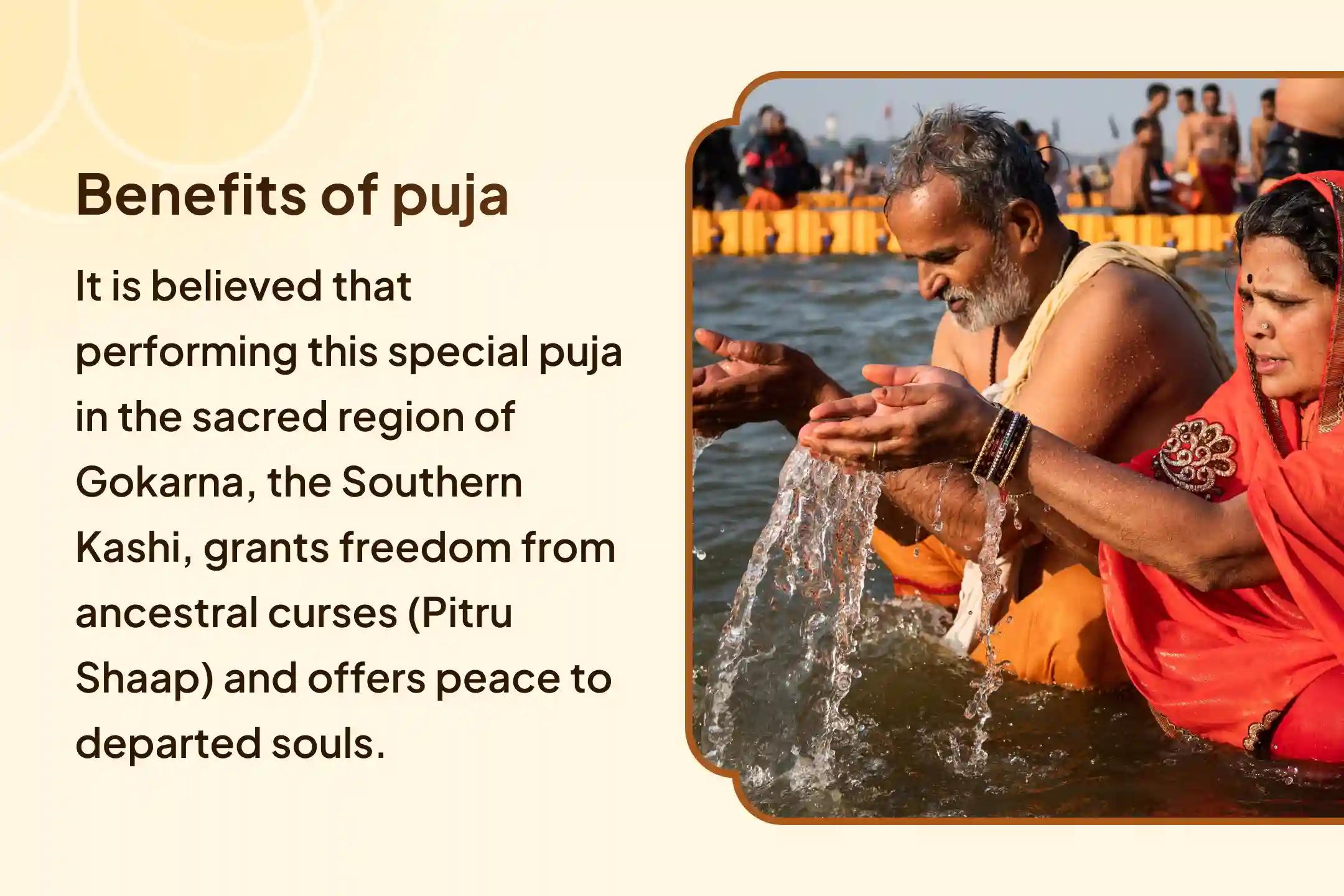 🙌 Do you wish to honor your ancestors and receive their blessings?  Participate in a Special Narayan Bali, Tripindi Shraadh & Pitru Dosh Shanti Puja at the sacred Dakshin Kashi – Gokarna Tirtha Kshetra 