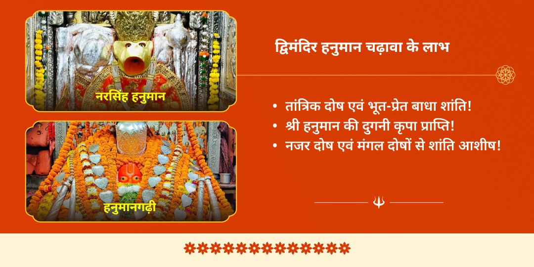 मंगलवार-प्रदोष महायोग मंगलग्रह नियंत्रक हनुमान द्विमंदिर चढ़ावा