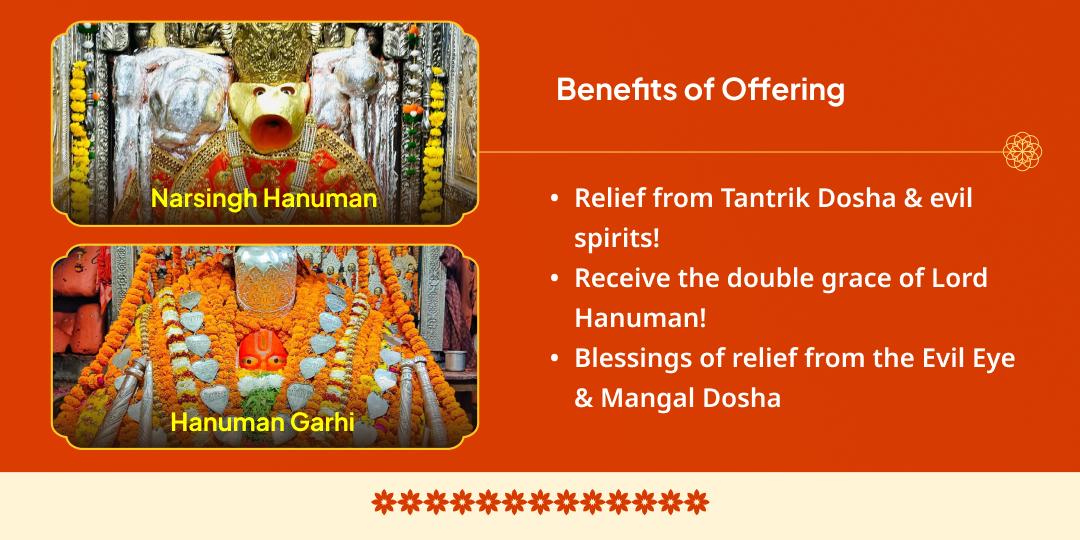 Tuesday-Pradosh Mahayog Mangal-Graha Niyantrak Hanuman Twin-Temple Offering