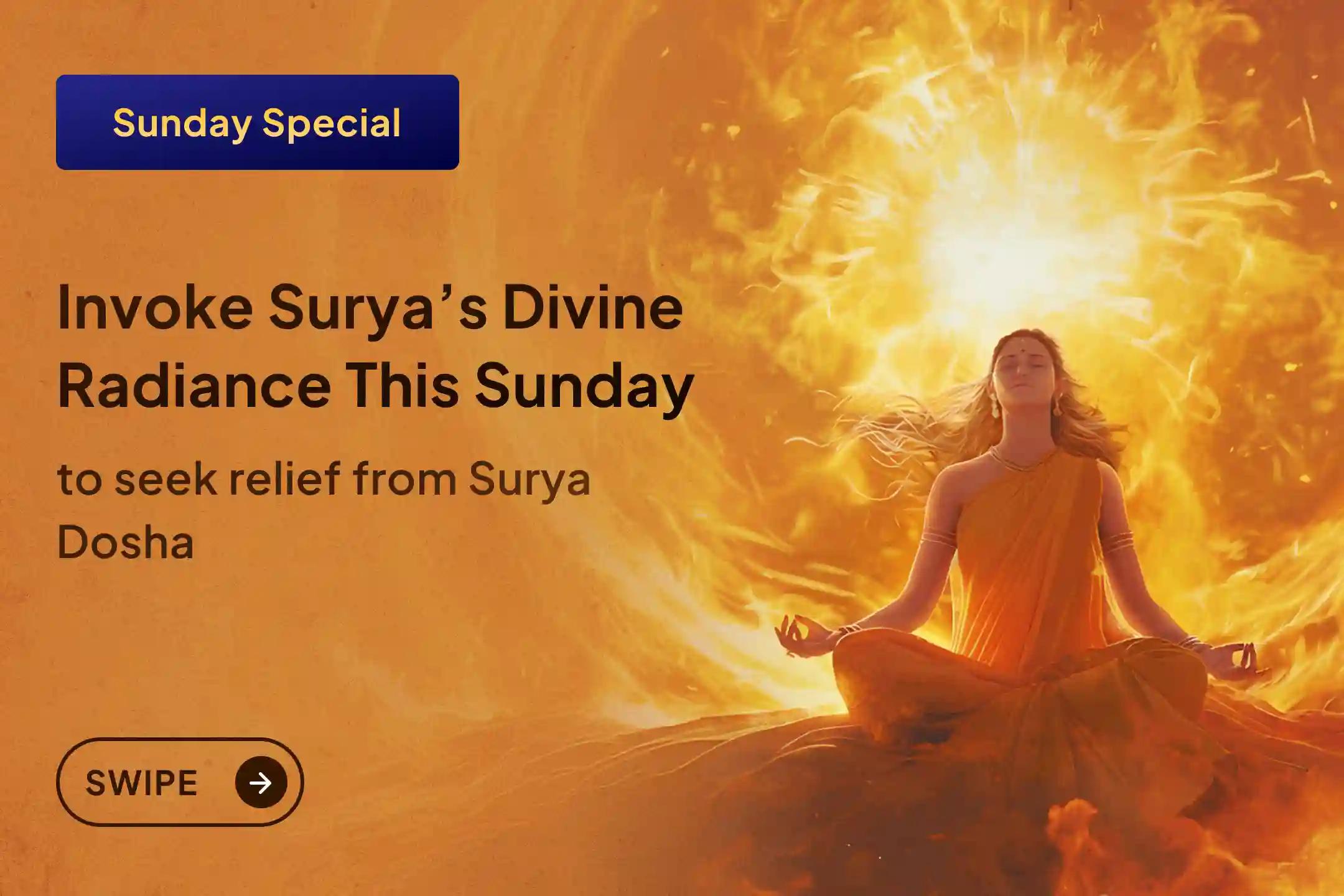 😔 When obstacles cloud your path and energy feels low, connect with Surya Dev to invite positivity, stability, and a brighter outlook.