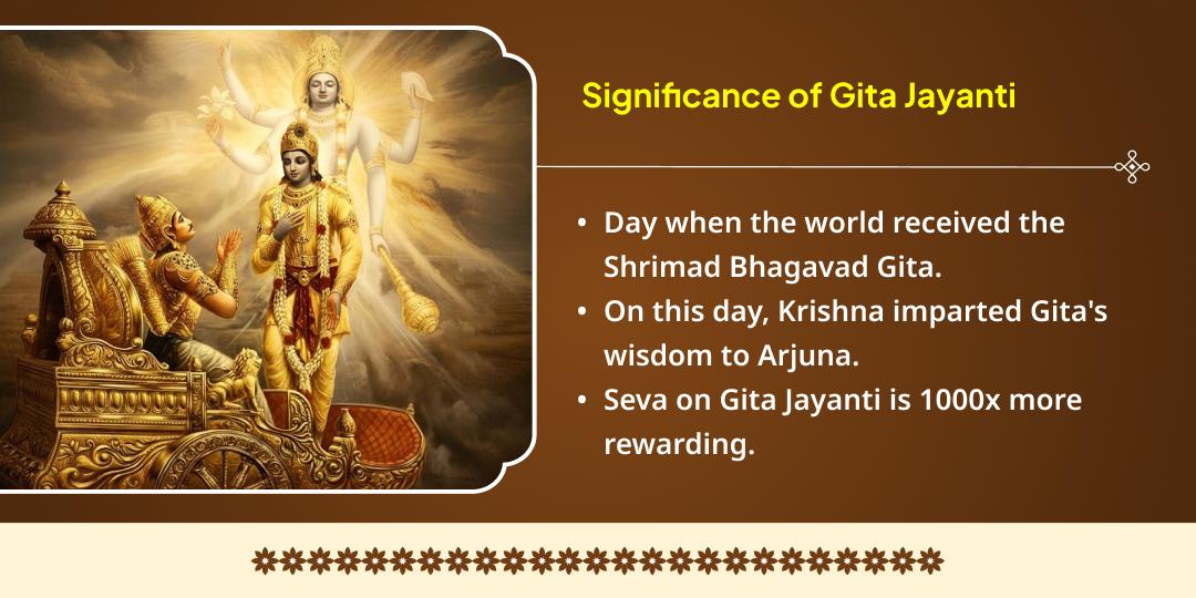 Gita Jayanti Shrimad Bhagavad Gita, Bhojan & Vastra Batuk Brahmin Seva