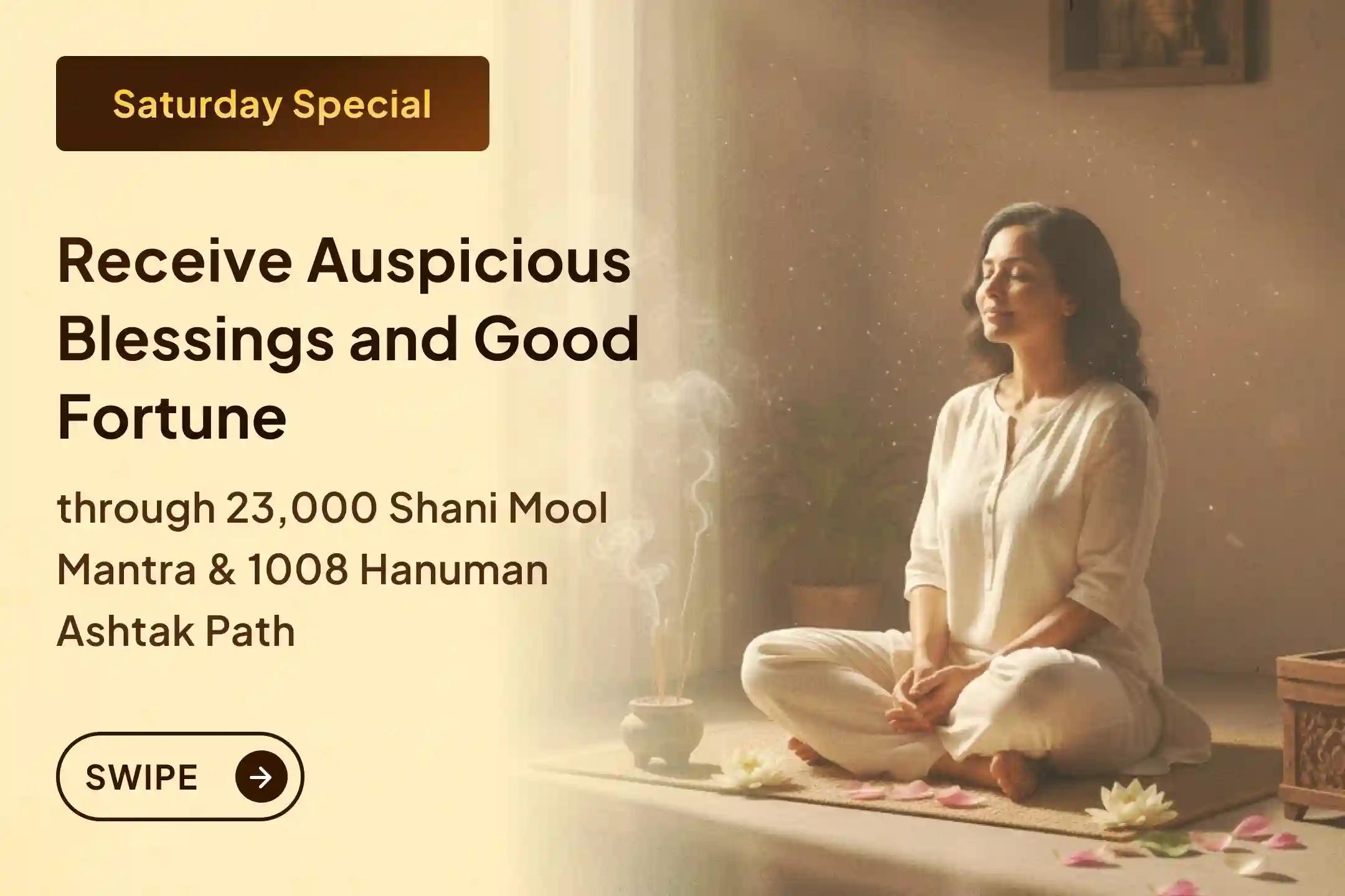 ✨ Experience the power of 23,000 Shani Mool Mantras along with 1008 Sankat Mochan Hanuman Ashtak Paath and receive divine blessings from two great powers