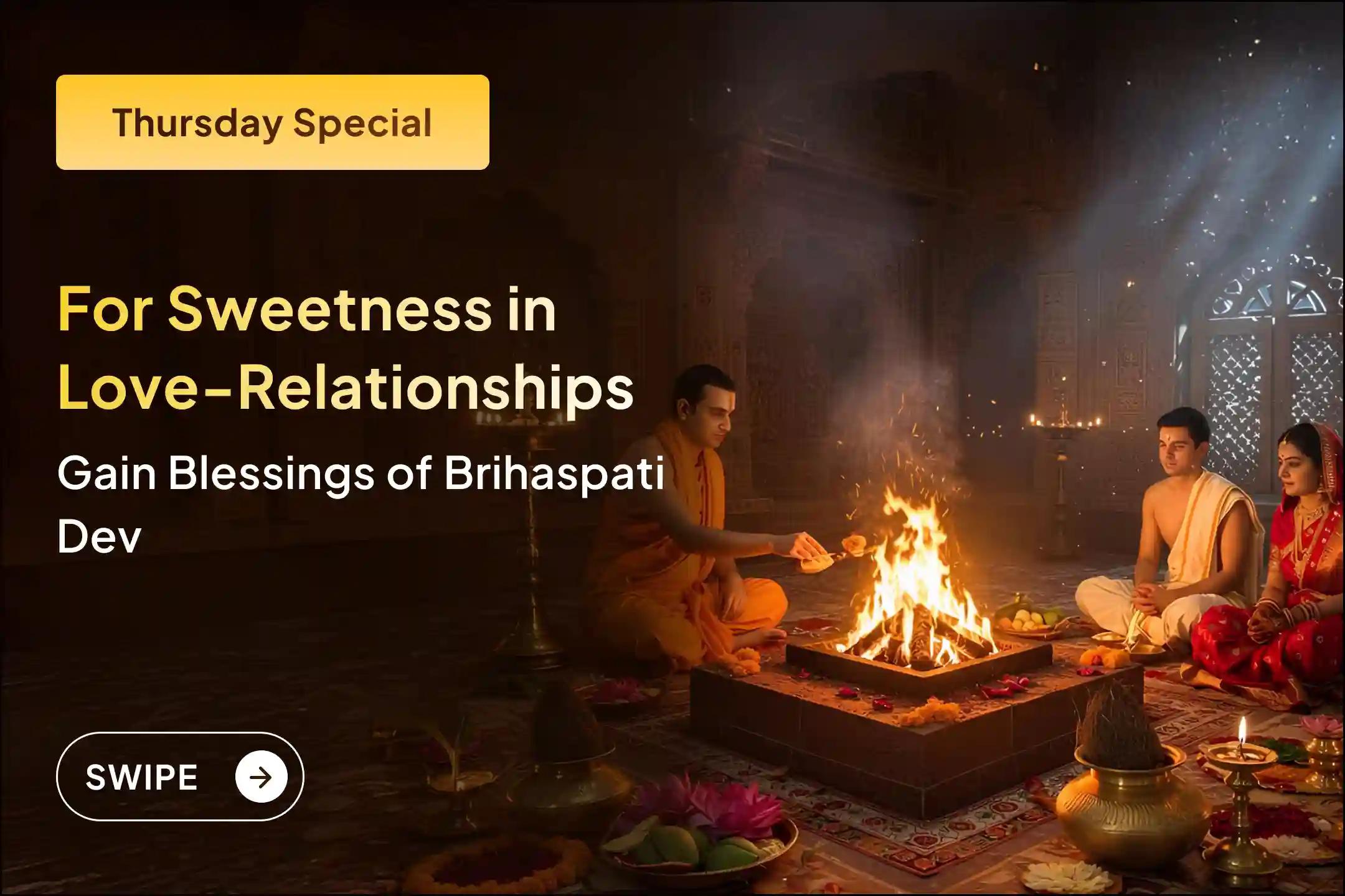 This Thursday in Jaipur, seek Brihaspati’s grace through the Divine Love Union Puja to heal old wounds and restore harmony in your relationships.💛🕉️