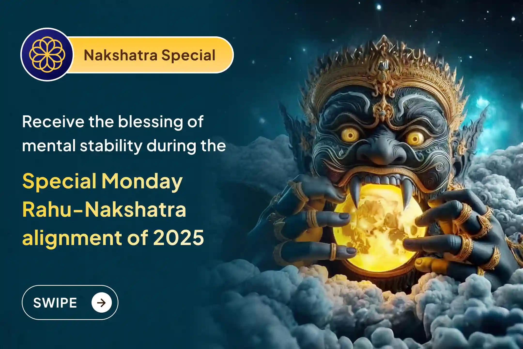 🌙 Participate in the Rahu–Chandra Dosha Nivaran Puja on the last Rahu-Nakshatra Monday of 2025 and receive inner balance and protection from negative planetary effects. ✨🕉️