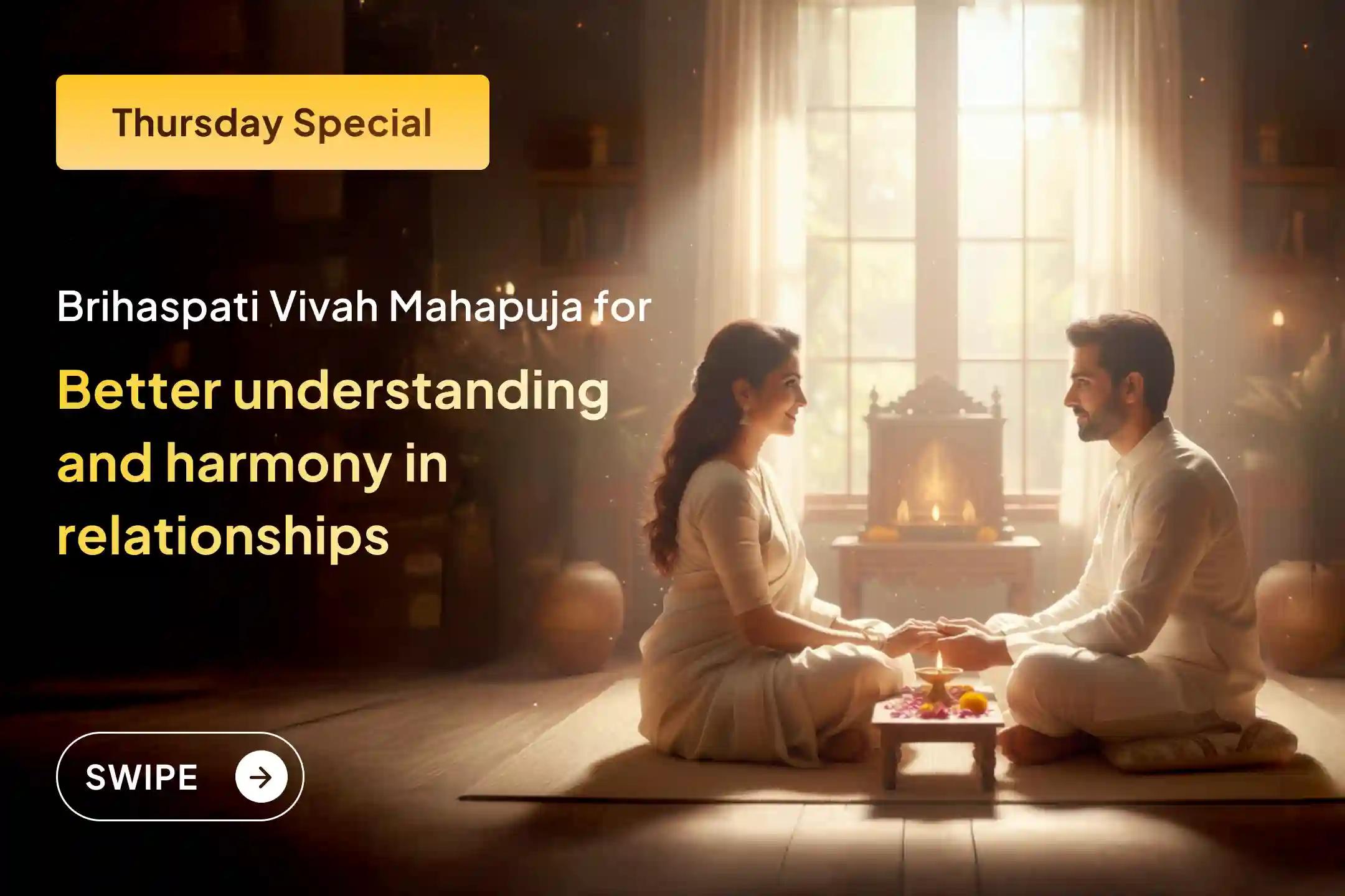 💫🙏 Participate in Vivah Ashirwad Puja on Thursday and adopt spiritual remedies to remove the delays happening in it, opening the doors to relief from Guru Doshas 💍🕉️