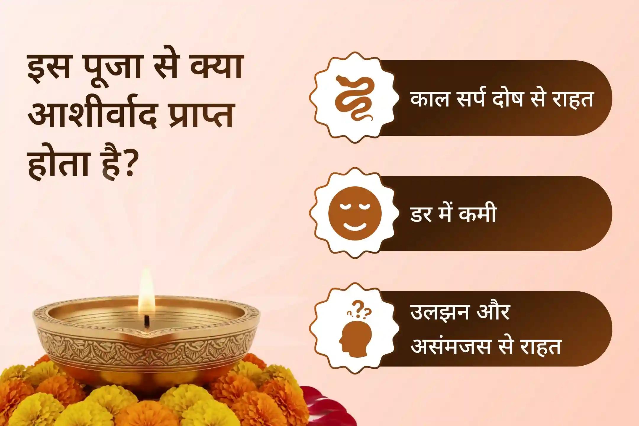 💭 भारी मन, उलझन और जीवन में लगातार उतार-चढ़ाव से परेशान है? यह कालसर्प दोष का प्रभाव हो सकता है। 🙏 राहत कामना हेतु श्री तक्षकेश्वर तीर्थ मंदिर में आयोजित विशेष अनुष्ठान में भाग लें।