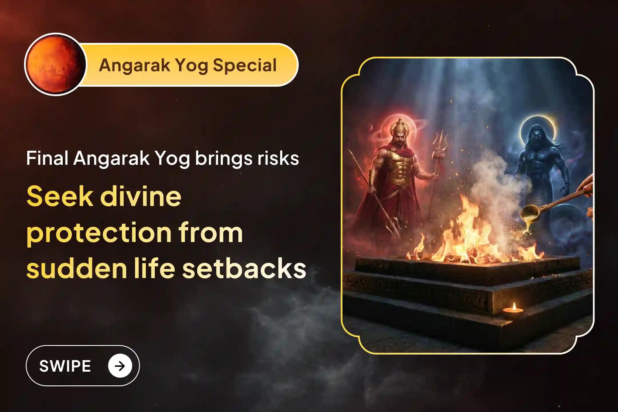 🔱 As the Last Angarak Yog of 2025 arrives this December, perform the Rahu–Mangal Shanti Puja at Mangalnath to reduce aggression and protect yourself from sudden misfortunes. 🌸