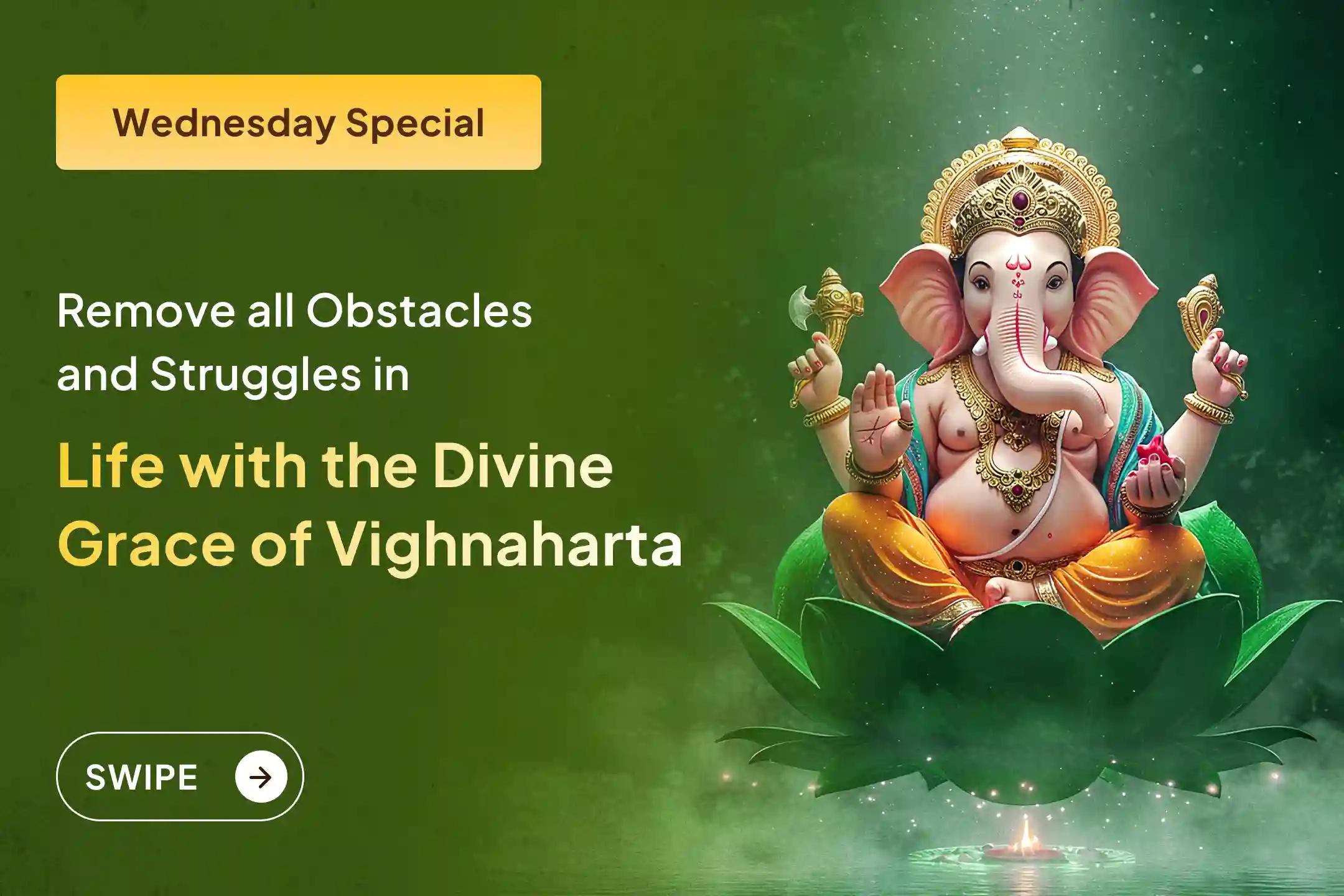 😔 Are you facing difficulties that block your path forward, no matter how hard you try? Lord Shri Ganesh's grace is the only way to remove every obstacle (Vighna).
