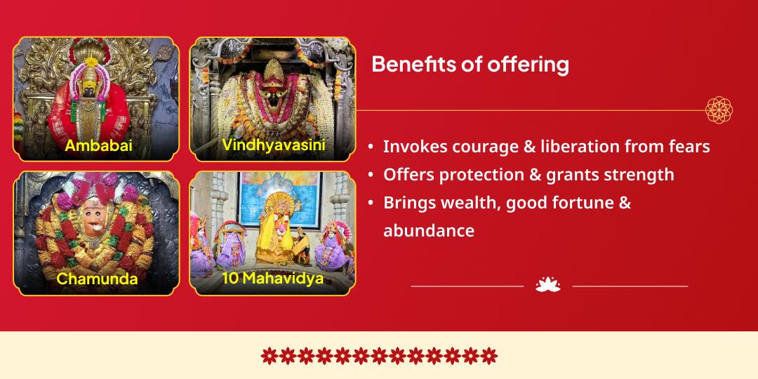 2025 Last Masik Durgashtami Lakshmi, Durga, Chamunda & 10 Mahavidya 4 Temple Chadhava