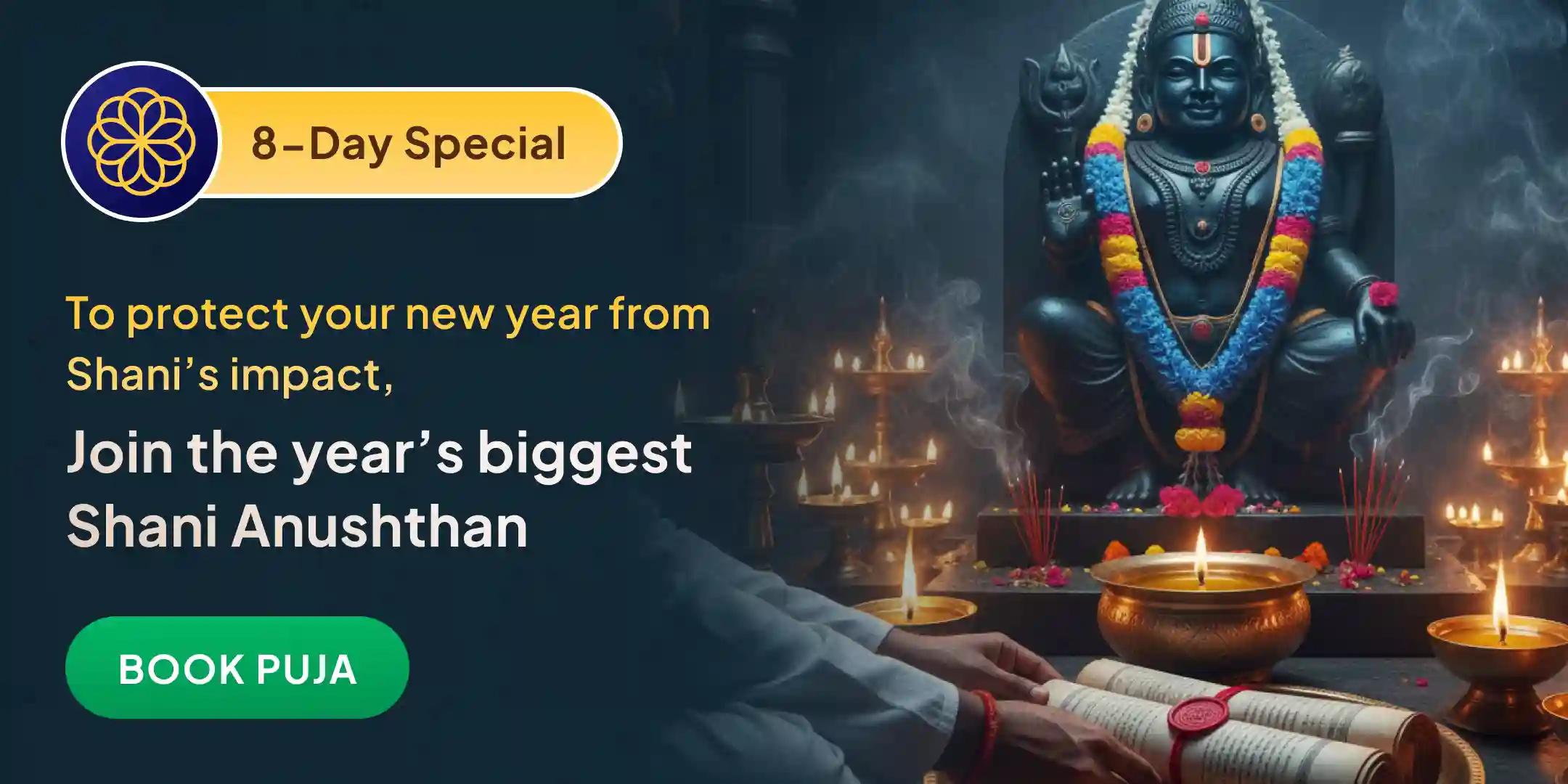 8 days Daily 23,000 Shani Mool Mantra Jaap and Shani Til Tel Abhishek