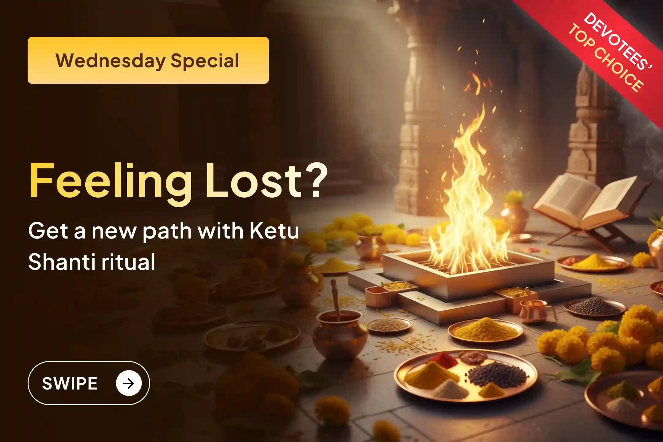 To get relief from delay, aimlessness and overthinking, perform 🙏 7,000 Ketu Mool Mantra Jaap 🔱, Ganesh Atharvashirsha 📜 and Ketu Shanti Havan 🔥 in Chintamani Ganesh Temple.