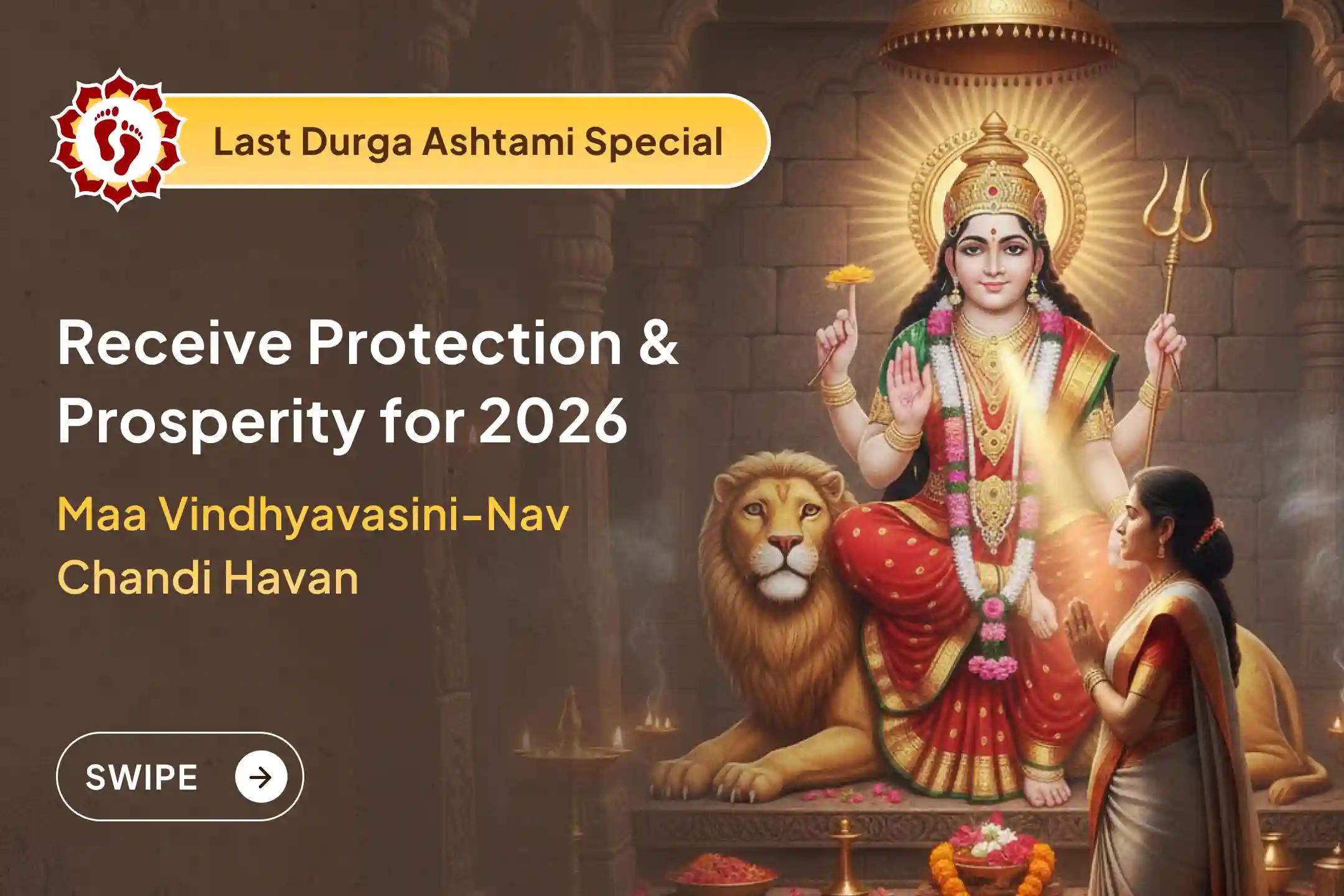 🌸 On the last Durgashtami of the year, participate in Maa Vindhyavasini Mahapuja to receive the infinite grace of Maa Vindhyavasini, this is the last golden opportunity of this year... 🙏