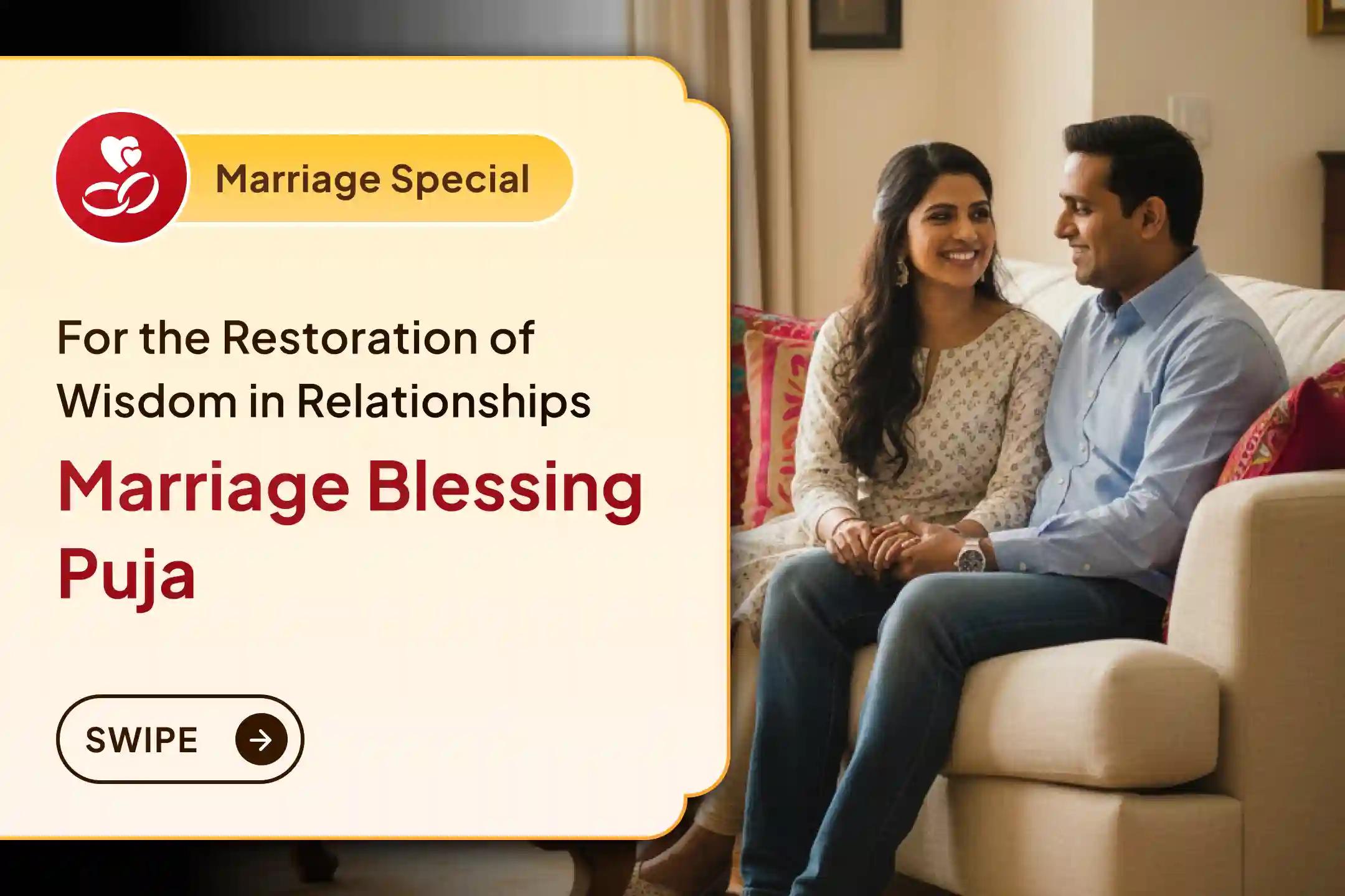 💫🙏 Participate in the Marriage Blessing Puja and adopt a special spiritual remedy to remove delays in marriage, along with receiving blessings for harmony and an ideal life partner. 💍🕉️