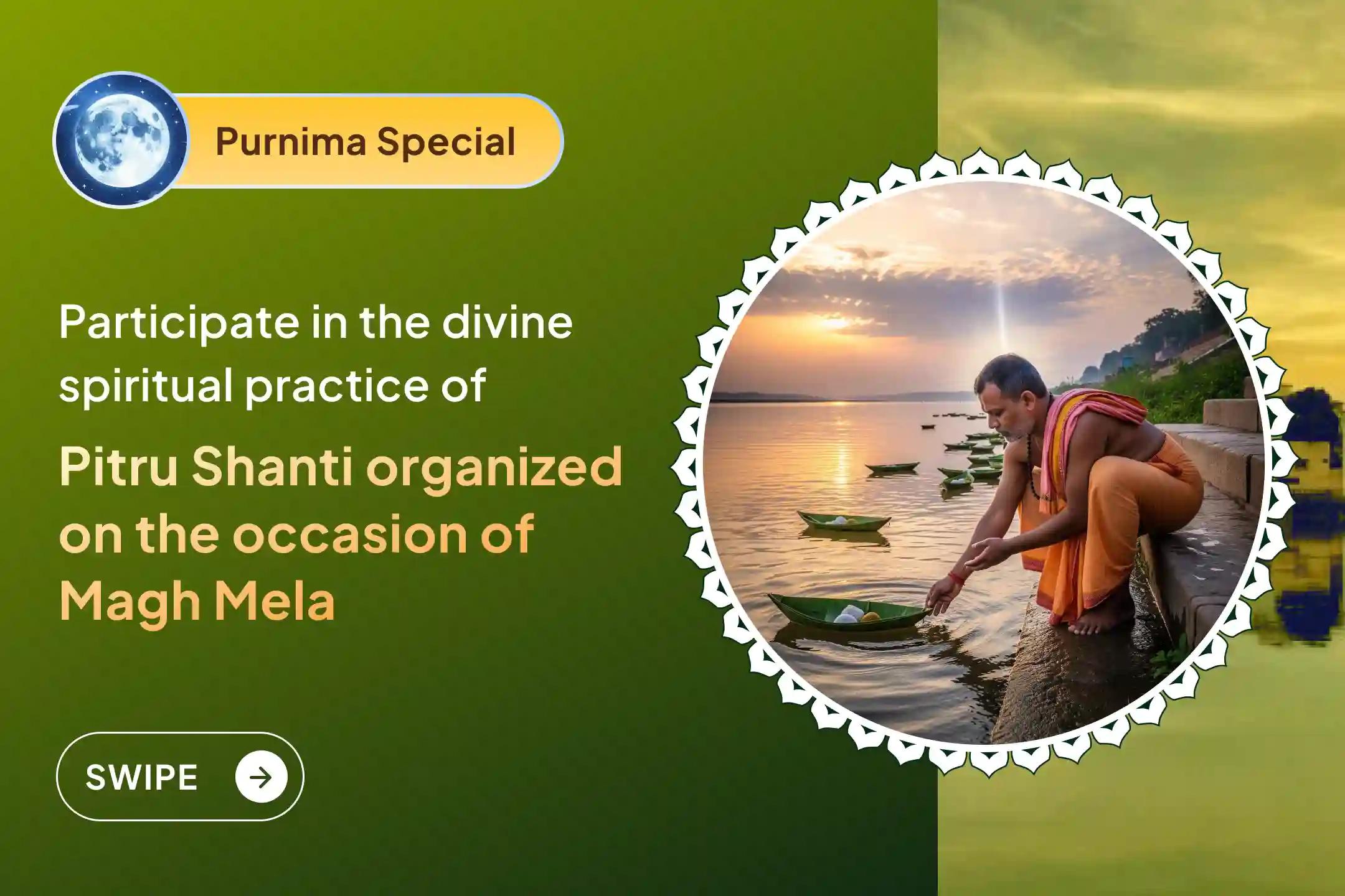 🌕🪔 Join the Pitru Shanti Mahapuja organized at Triveni Sangam on the holy occasion of the commencement of Magh Mela and the first Shahi Snan, and make a heartfelt wish for the peace of the departed souls of your ancestors 🙏🌊