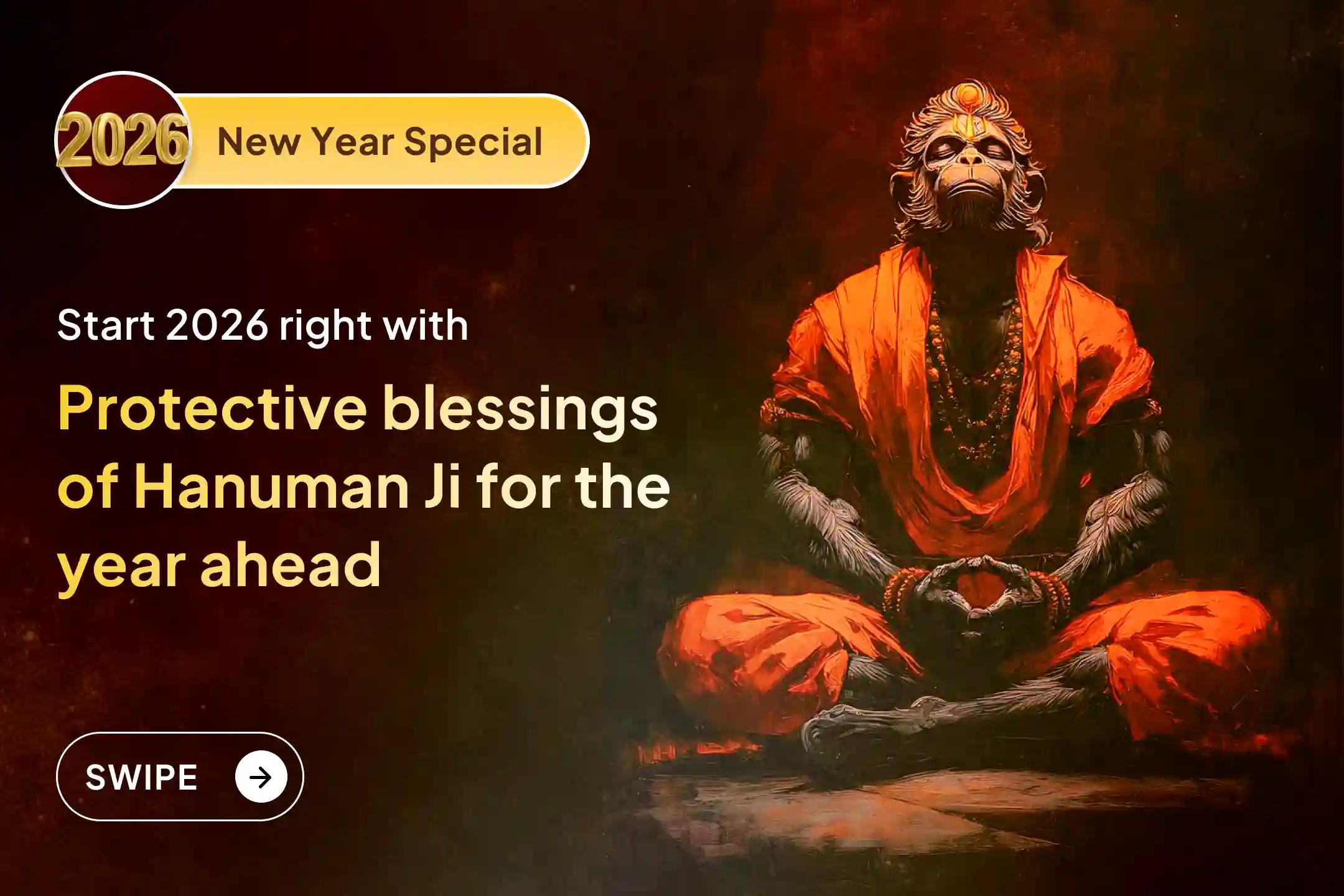 🙏 Invoke Lord Hanuman’s Divine Blessings on the First Day of the Year for Protection, Strength, and Clarity 🙏