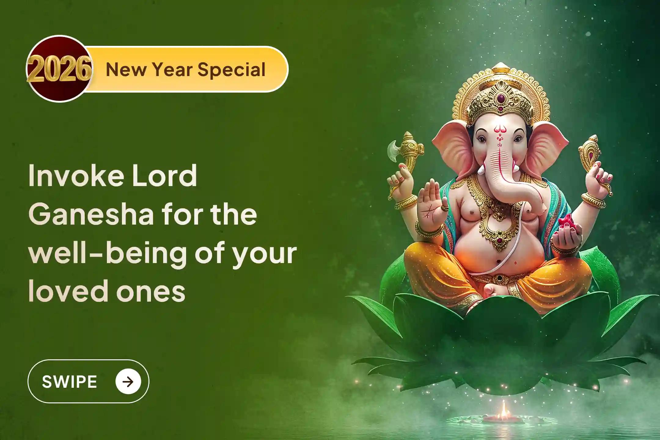 In the New Year, perform a puja of Vighnaharta Lord Ganesha for the well-being of your loved ones 🙏✨🌺