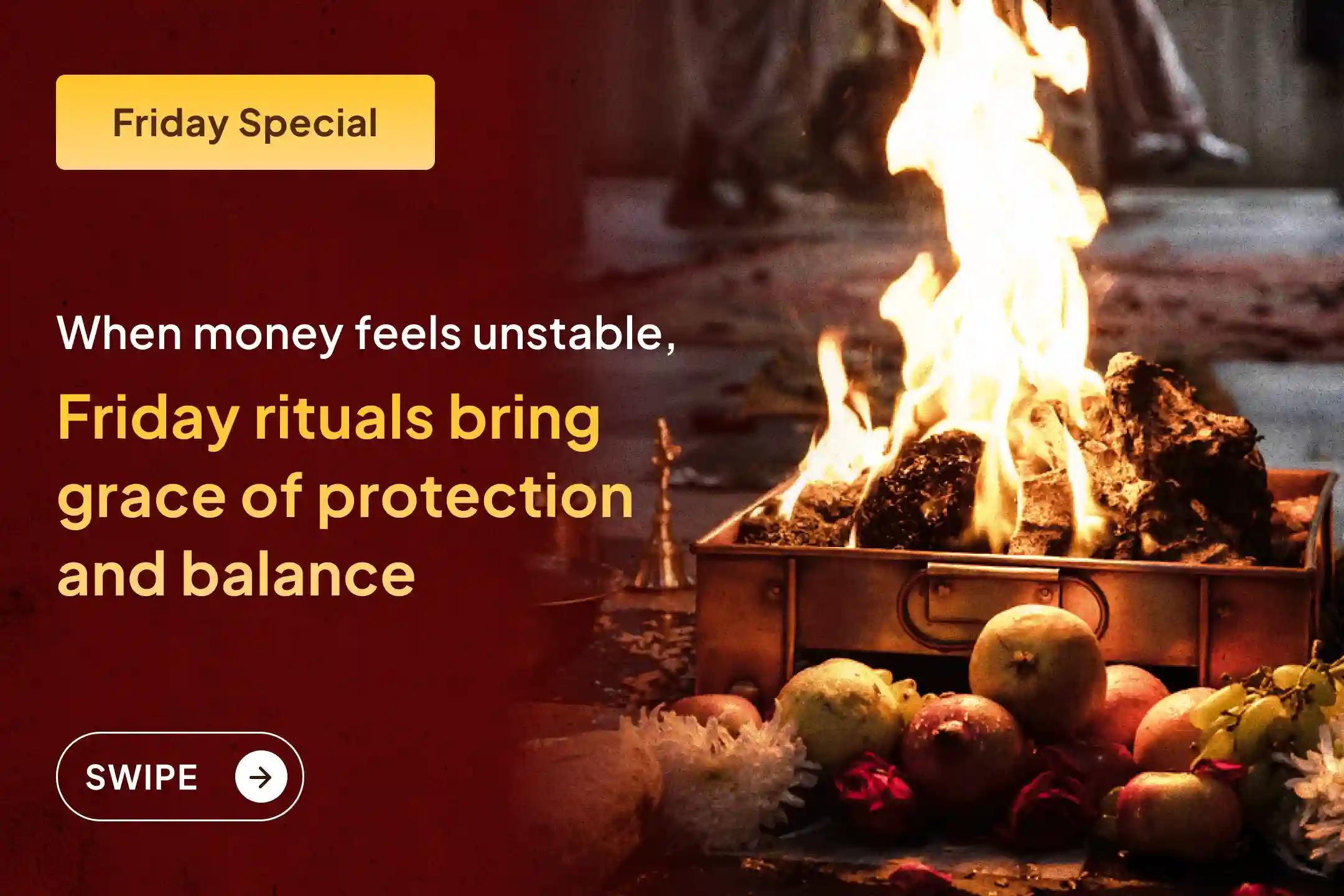 Income without peace is not prosperity. Seek divine guardianship over your finances through Friday special tri-shakti worship. 🪷