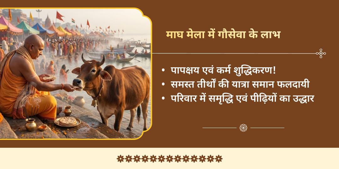 माघ मेला 2026 तीर्थराज प्रयाग त्रिवेणी संगम गौसेवा 