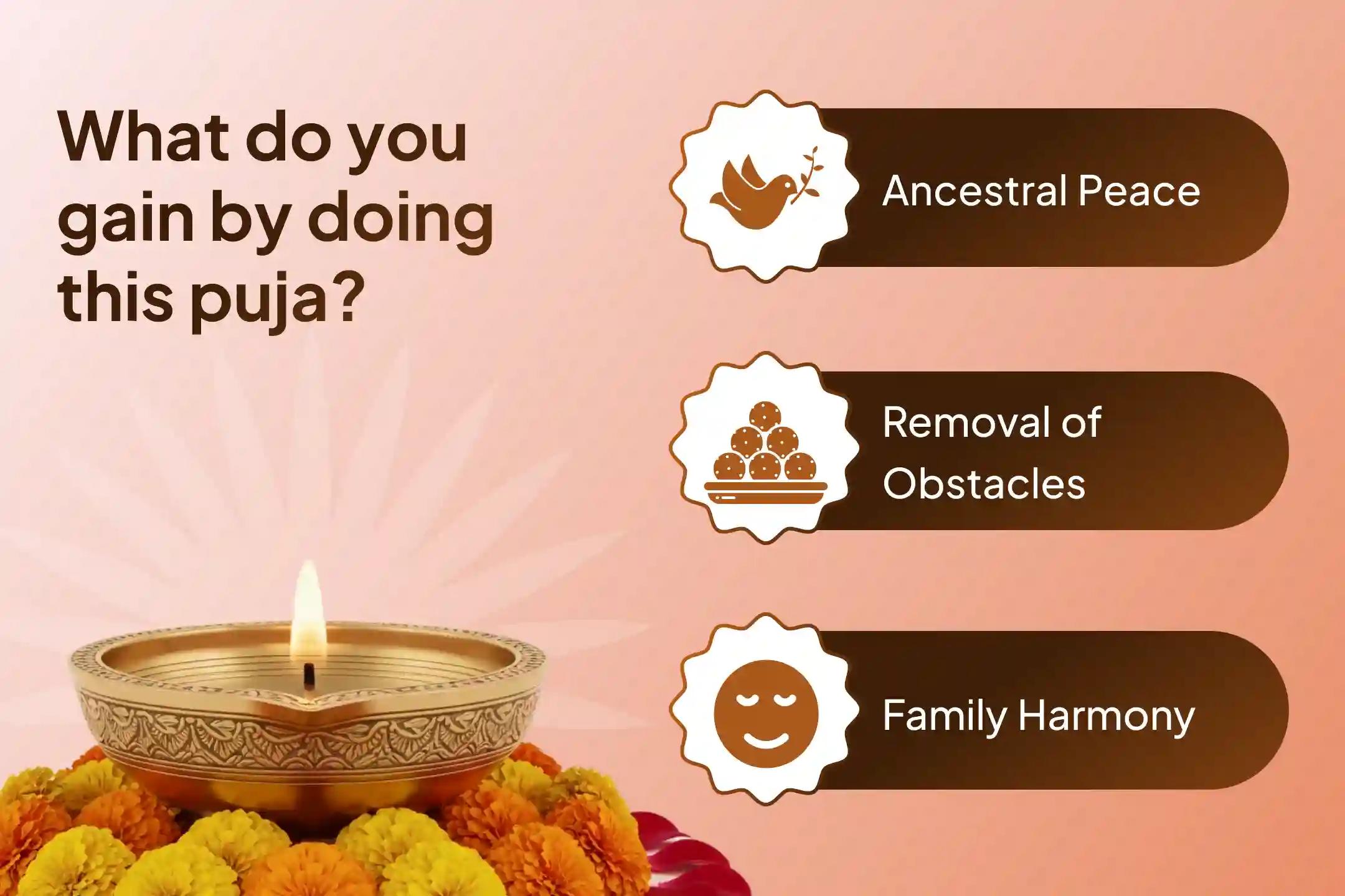 Participate in the First Raja Snan (Shahi Snan) Special Pitru Dosh Shanti Mahapuja and Triveni Sangam Aarti for the peace of ancestors' souls and resolving family disputes.