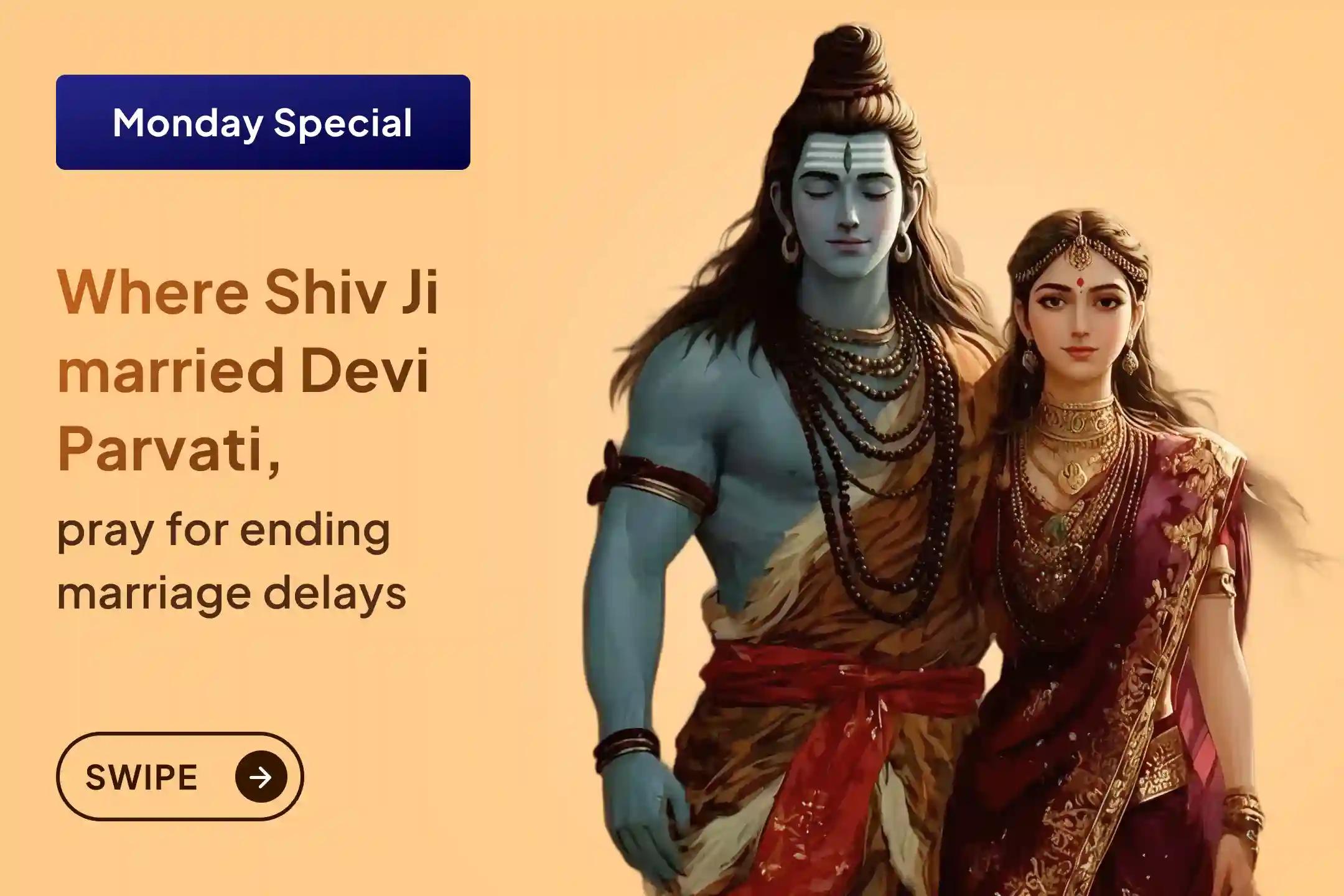 🔱 This New Year, at the sacred place where Shiva and Parvati were married, pray to remove delays in marriage and seek divine guidance for the right life partner and a harmonious union your heart has long awaited 🕉️