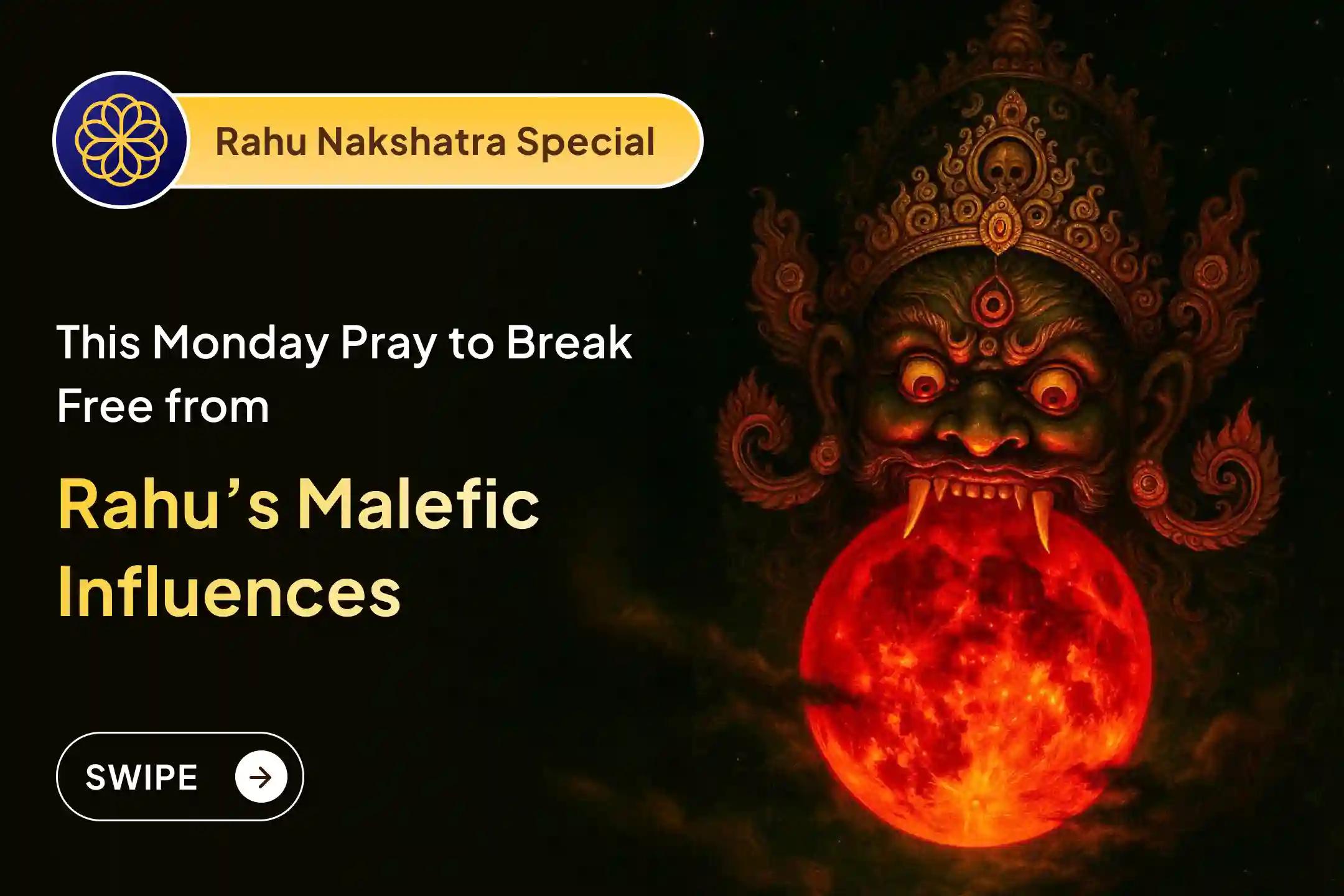 This rare Monday Rahu Nakshatra ritual invokes grace of Rahu Dev and Lord Shiva through sacred chants for stability, protection, and strength in challenging times.✨