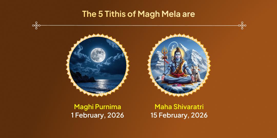 Magh Mela 5 Shahi Snan Tithi Triveni Sangam Pitru Tarpan & Mahaseva  Sankalp