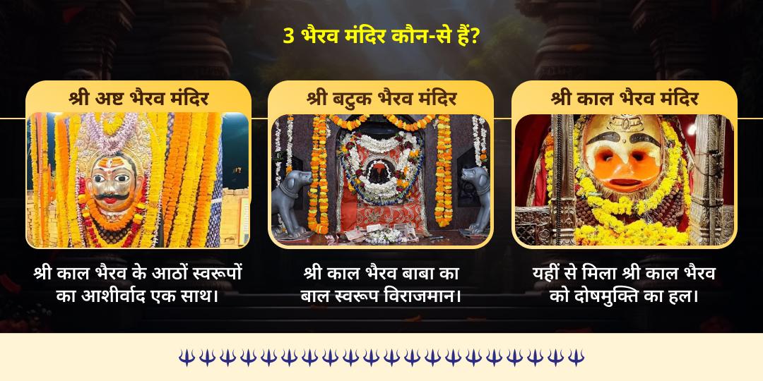 2026 वर्ष प्रथम कालाष्टमी शिव 3 ज्योतिर्लिंग एवं भैरव 3 मंदिर चढ़ावा