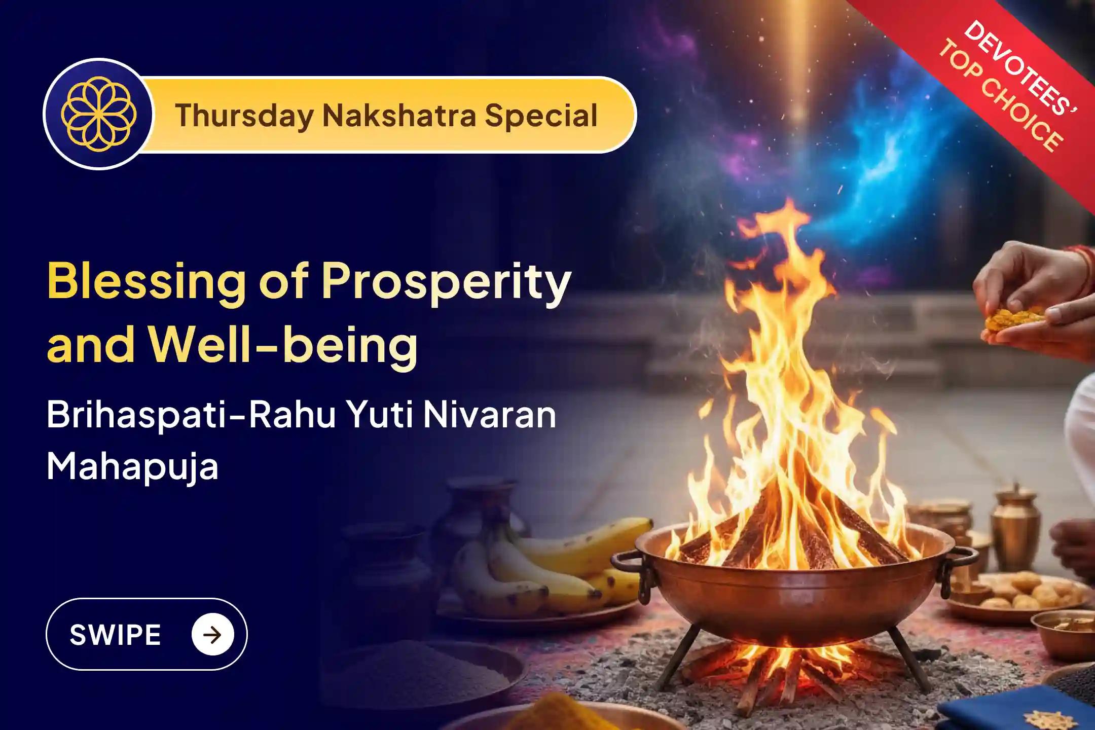 💰 Receive the blessing of Rahu-Yuti Dosha Nivaran and prosperity by worshipping Shri Brihaspati-Rahu Dev for prosperity and material well-being 💰
