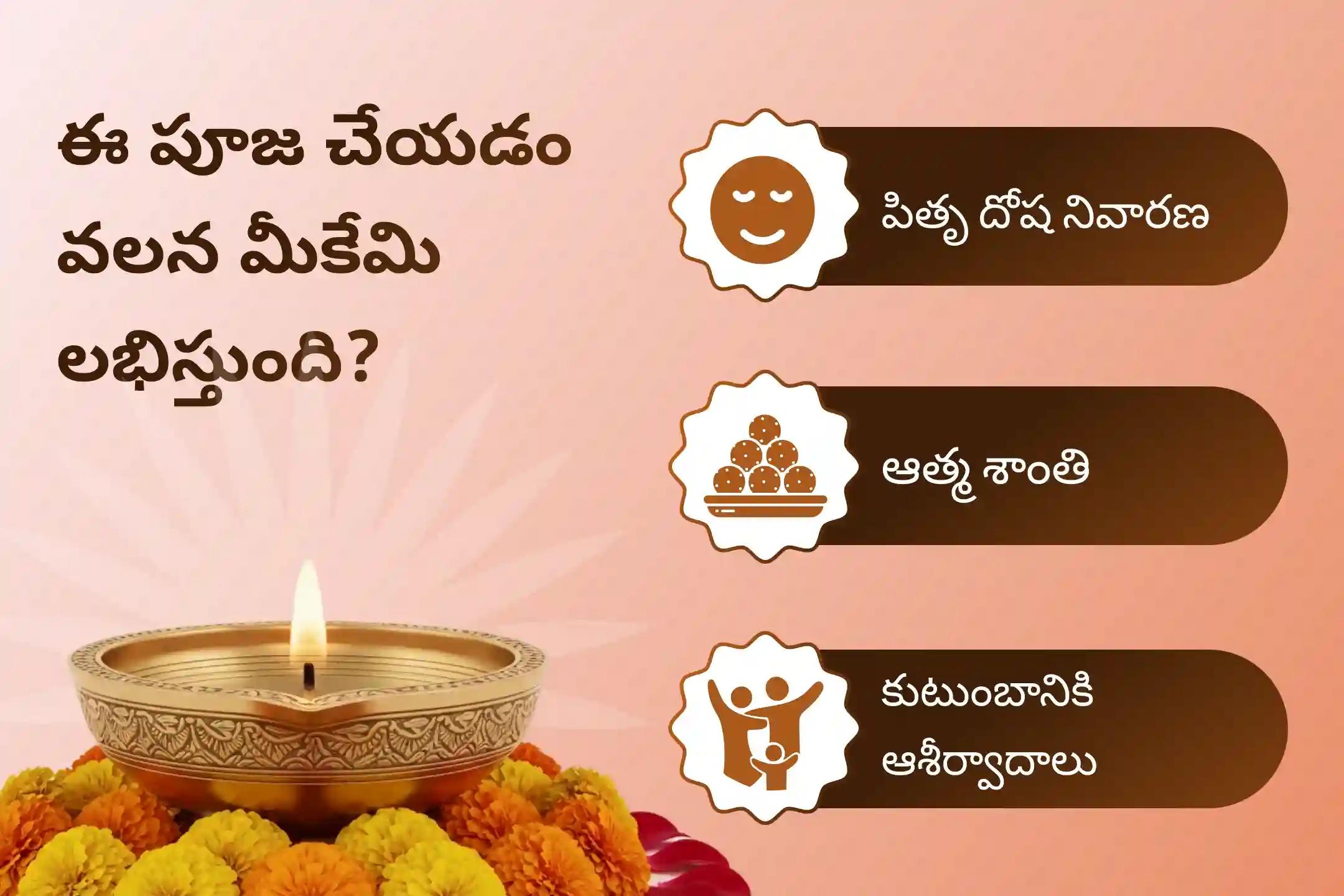 పితృల శాపాల నుండి విముక్తి అలాగే మరణించిన ఆత్మలకు శాంతి కోసం మౌని అమావాస్య దక్షిణ కాశీ గోకర్ణ ప్రత్యేక నారాయణ బలి పూజ, త్రిపిండి శ్రాద్ధం, పితృ దోష శాంతి పూజ మరియు తిల హోమంలో పాల్గొనండి.