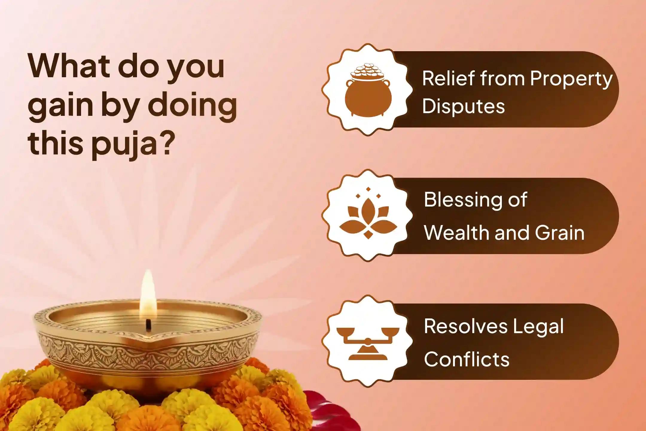 Participate in the Amavasya Maa Varahi - Property Disputes Special 1008 Varahi Mool Mantra Jaap, and Varahi Kavacham Path to seek blessings for overcoming legal cases or issues related to property or land.