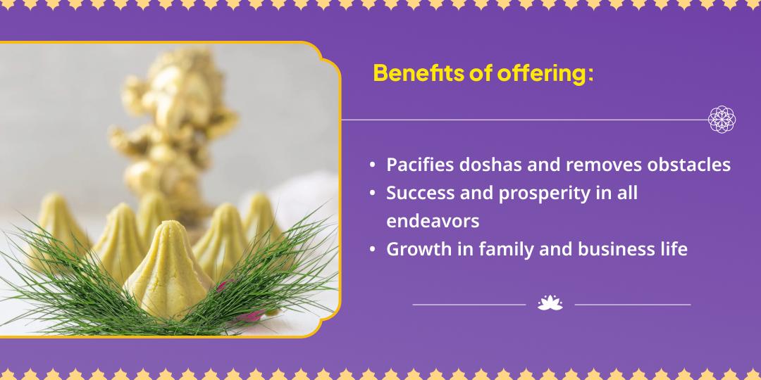 Ganesh Jayanti 3 Ganpati Temple Durva-Modak Chadhava 