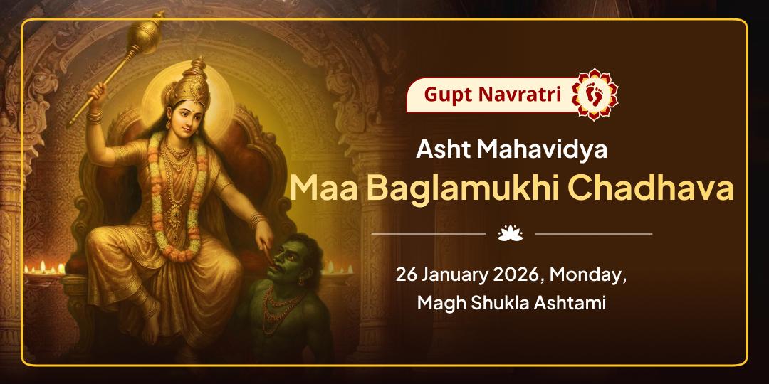 Gupt Navratri Maha Ashtami Shatru Nashak Asht Mahavidya Maa Baglamukhi Chadhava