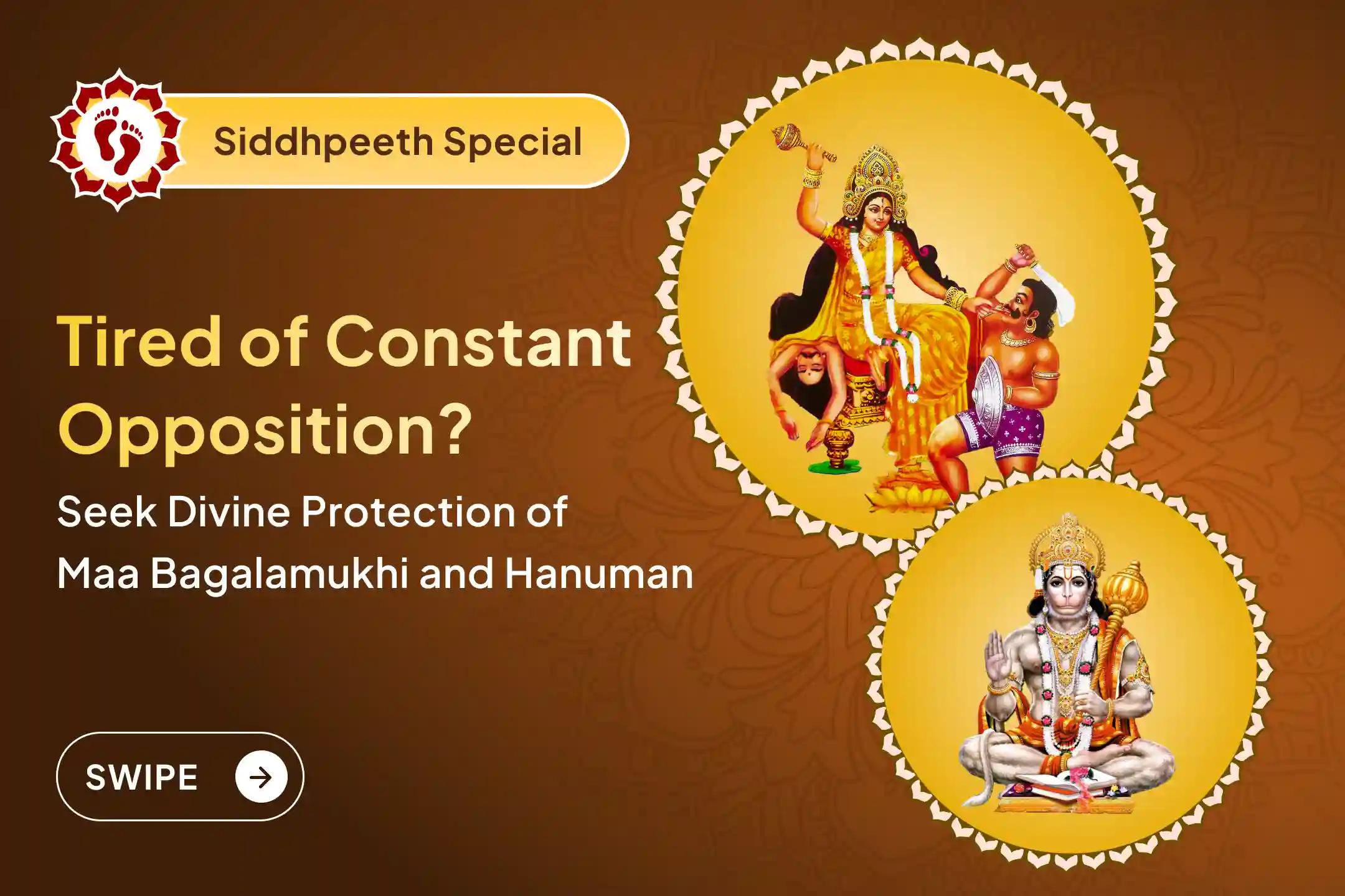 ✨ Experience the combined power of Maa bagalamukhi and Hanuman ji for protection from enemies and relief from negativity 🔥