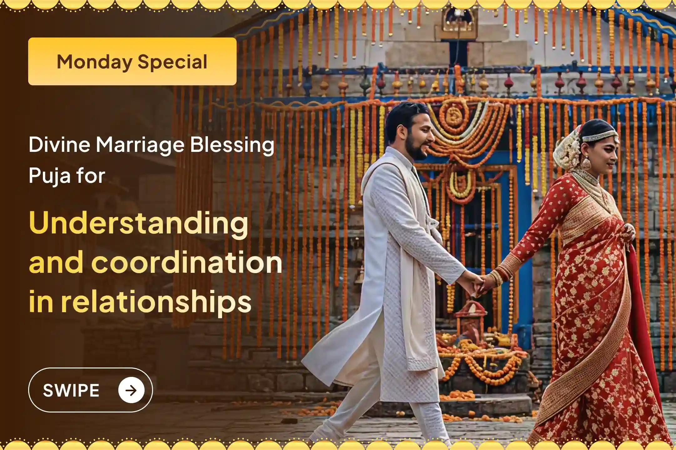 💫🙏 Participate in the Marriage Blessing Puja and adopt a special spiritual remedy to remove delays in marriage, and also receive blessings for harmony and an ideal life partner. 💍🕉️