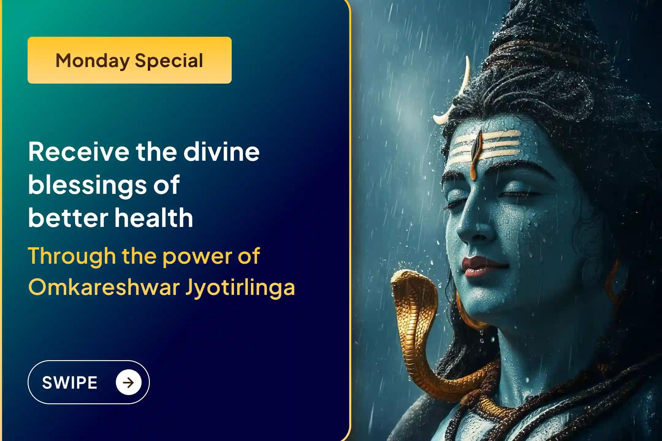 🕉️💪 Are you troubled by recurring illnesses or slow progress? Find the right direction for health this Monday with a special ritual at Omkareshwar Jyotirlinga.